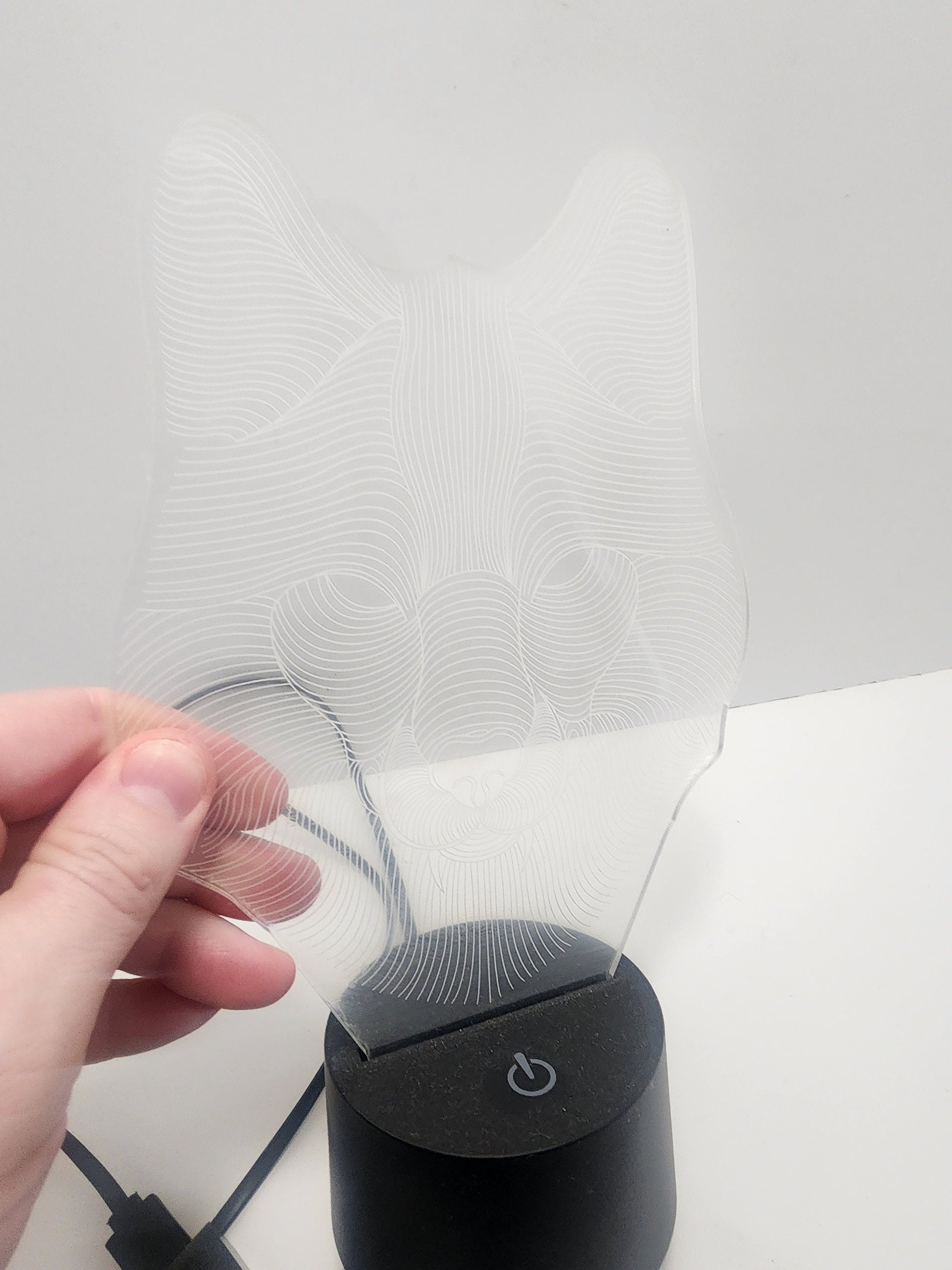 Wolf Led Glow In The Dark Nightlight - Nightlight - Night Light - Wolves - Wolf Decor