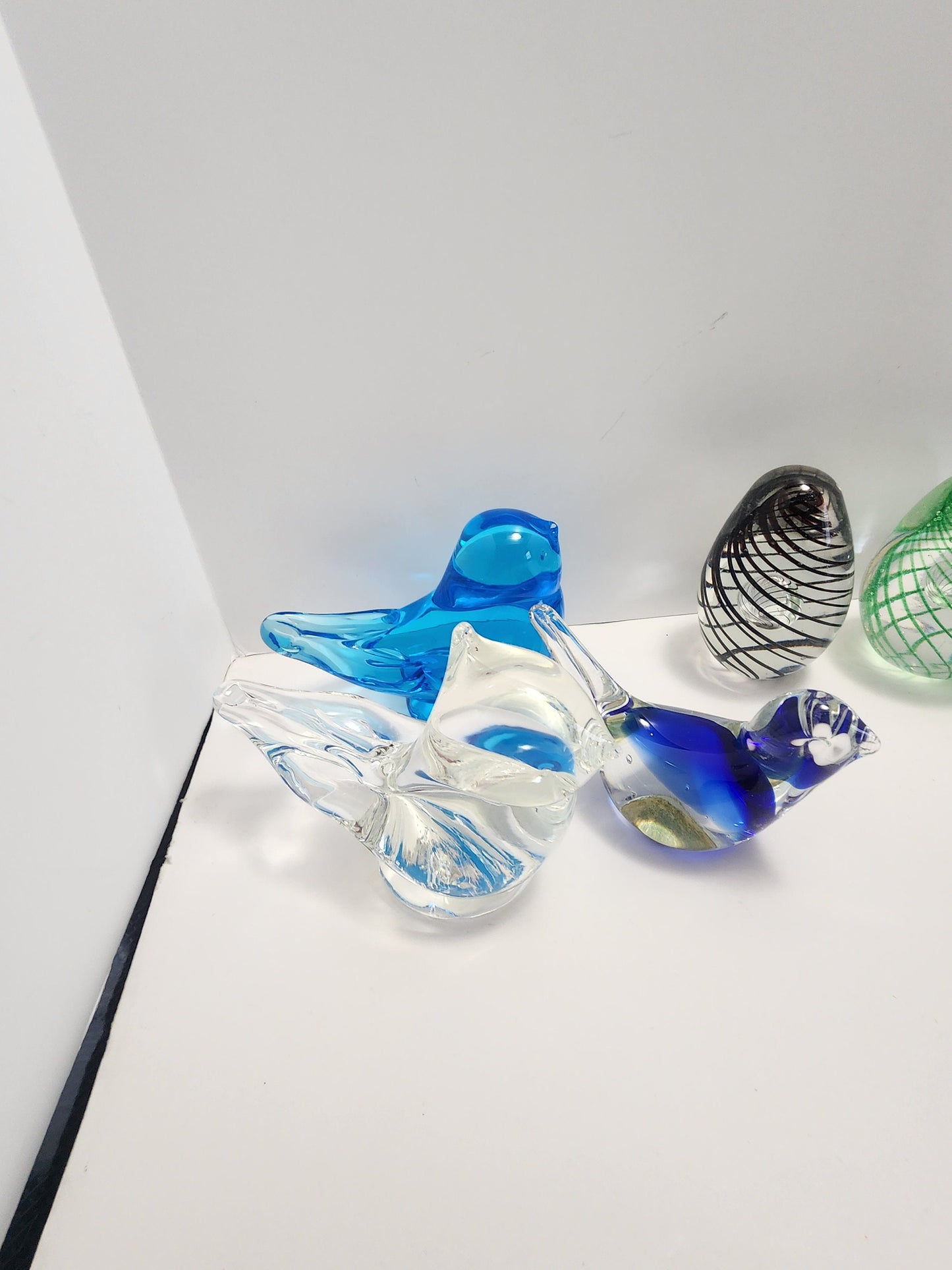 Animal Glass Sculptures - Cats - Birds - Eggs - Paperweights - Vintage Glass - Fenton Glass - Candleholders - Glass Figurines - Glass Art