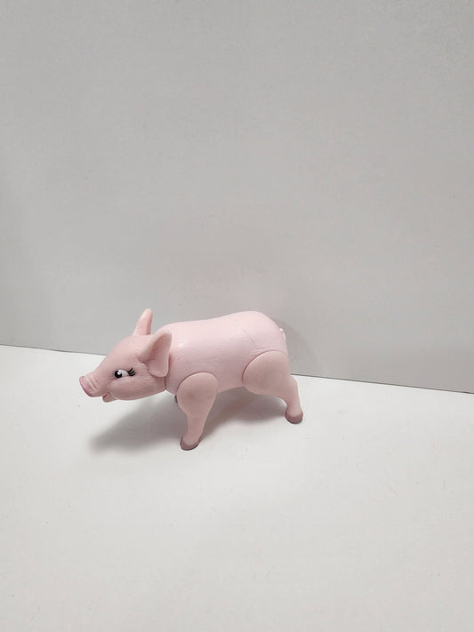 Pig Vintage Movable Action Figure - Babe - Pig - Pig Figure - Animal Figure - Action Figure