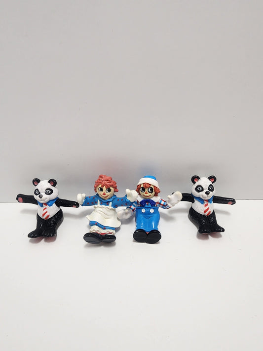 Raggedy Anne and Andy Vintage 1980s Figures - Raggedy Ann - Ann and Andy - Vintage Toys