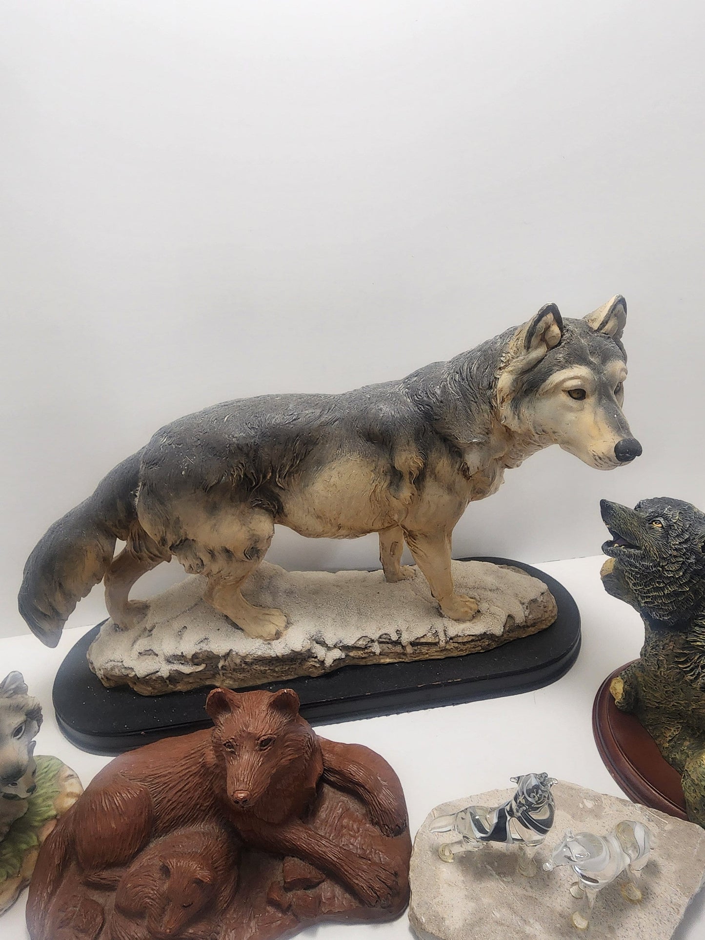 Wolf Figurines - Wolves - Wolf Decor - Animals - Animal Decor