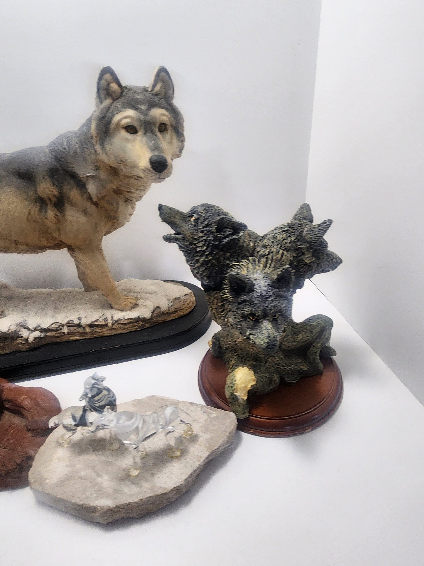 Wolf Figurines - Wolves - Wolf Decor - Animals - Animal Decor