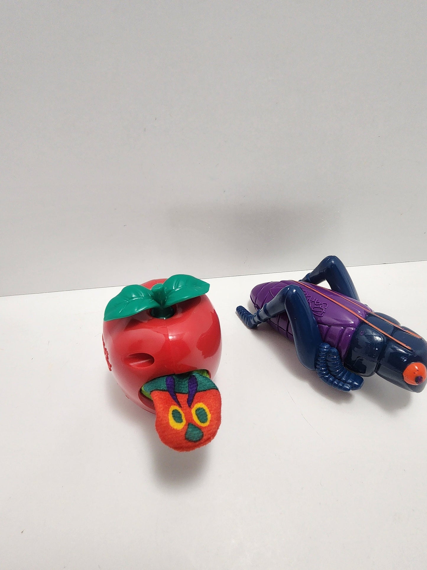The Very Hungry Caterpillar By Eric Carle Toys - 1990 Toys - Cricket Toy - Worm In Apple - Finger Puppets