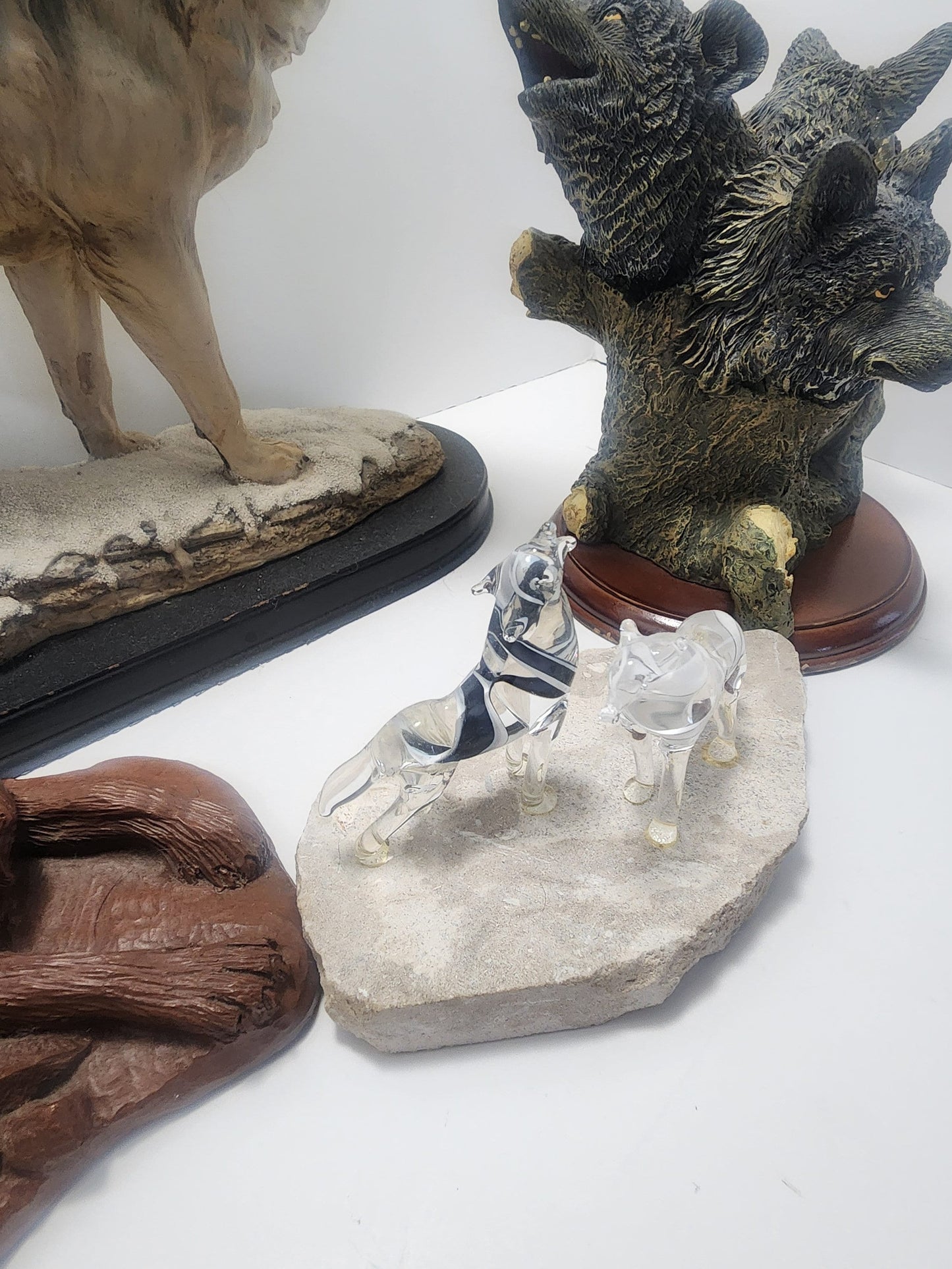 Wolf Figurines - Wolves - Wolf Decor - Animals - Animal Decor