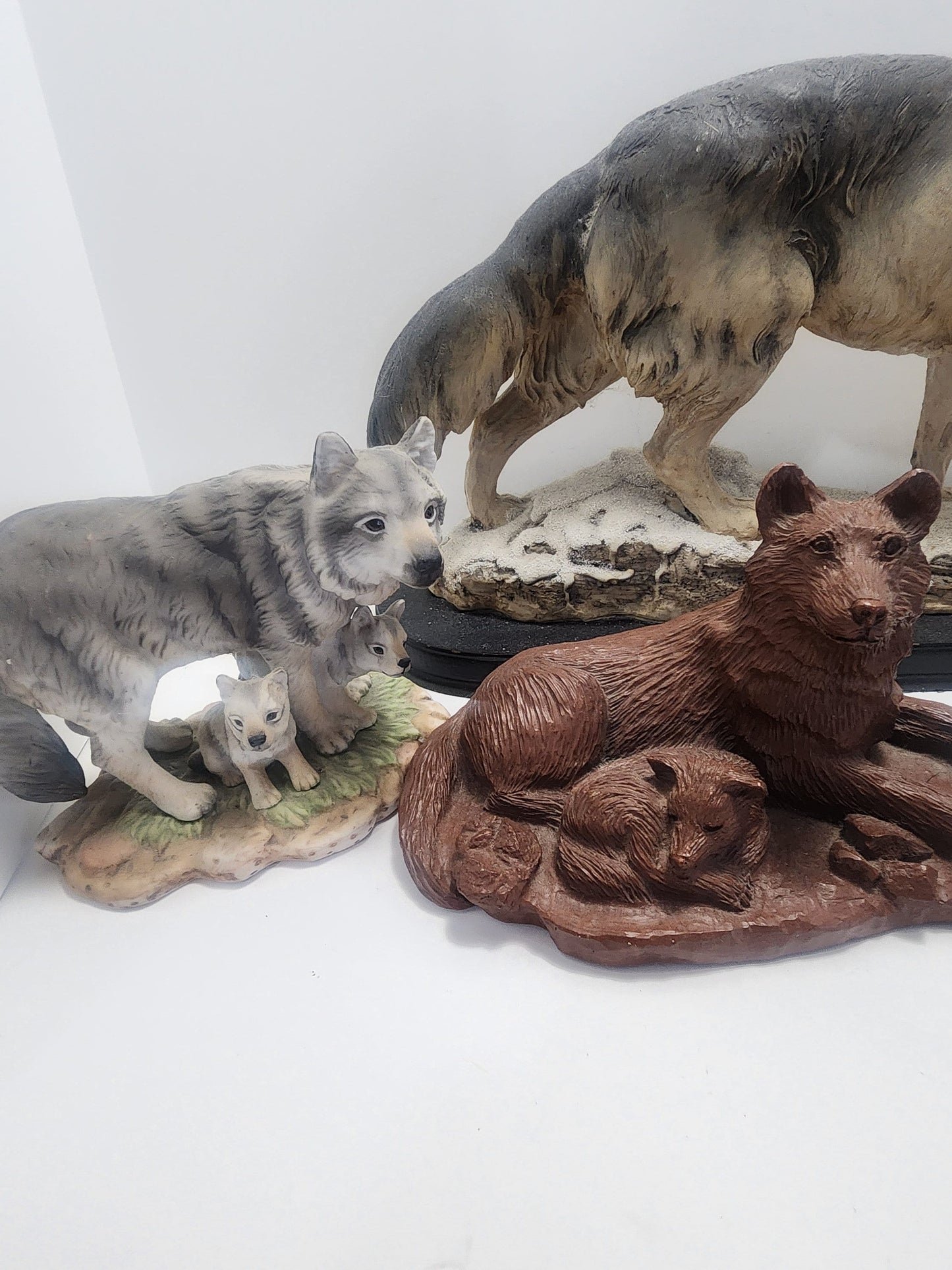Wolf Figurines - Wolves - Wolf Decor - Animals - Animal Decor