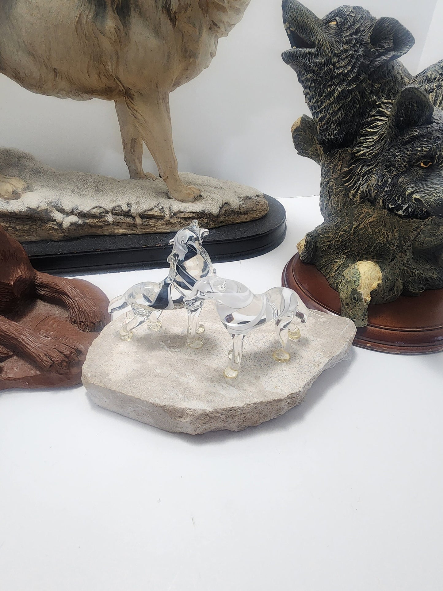 Wolf Figurines - Wolves - Wolf Decor - Animals - Animal Decor