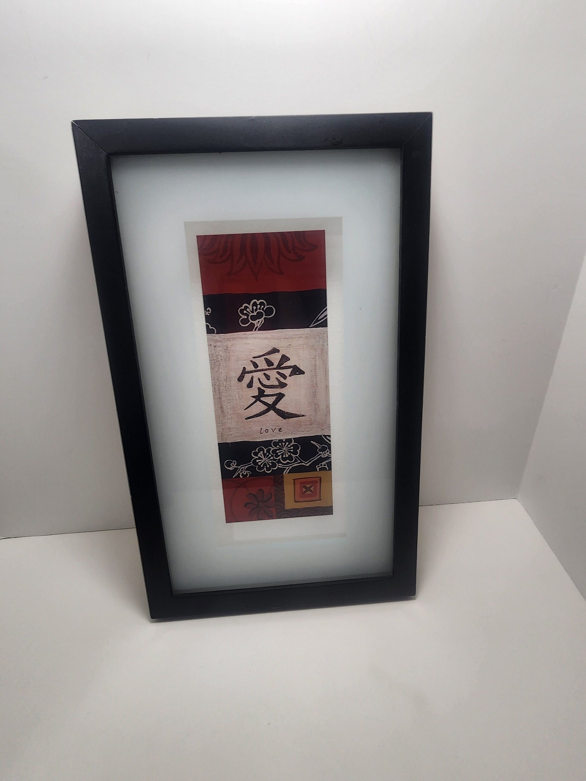 Chinese Love Calligraphy Collage Framed Picture Decor - Love - Wall Hangings - Chinese - Calligraphy