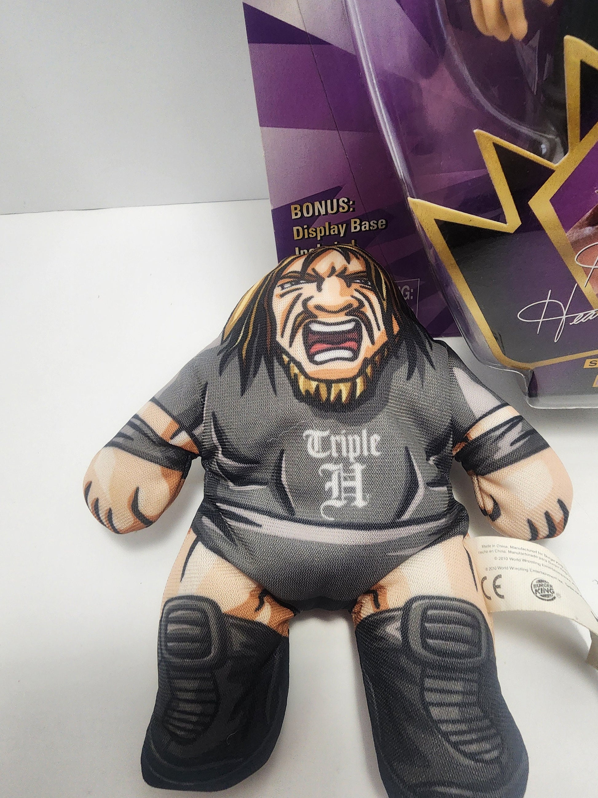 Wwf Hhh Action Figure And Plushie - Wwf - WWE- Hhh - Hunter Hearst Helmsley - Action Figures - Wrestling