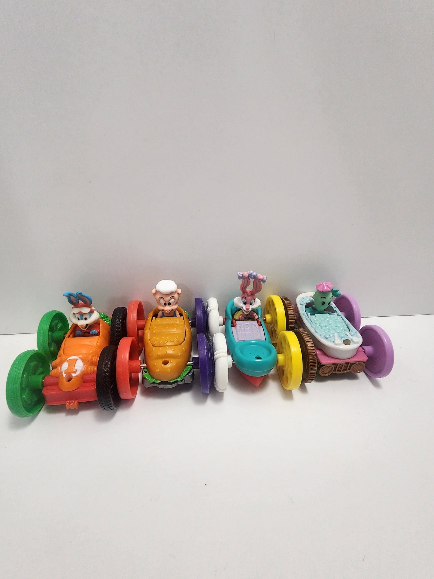 Tiny Toons 1990s Lot of 4 Race Cars - Tiny Toons - Looney Tunes - Vintage Toys
