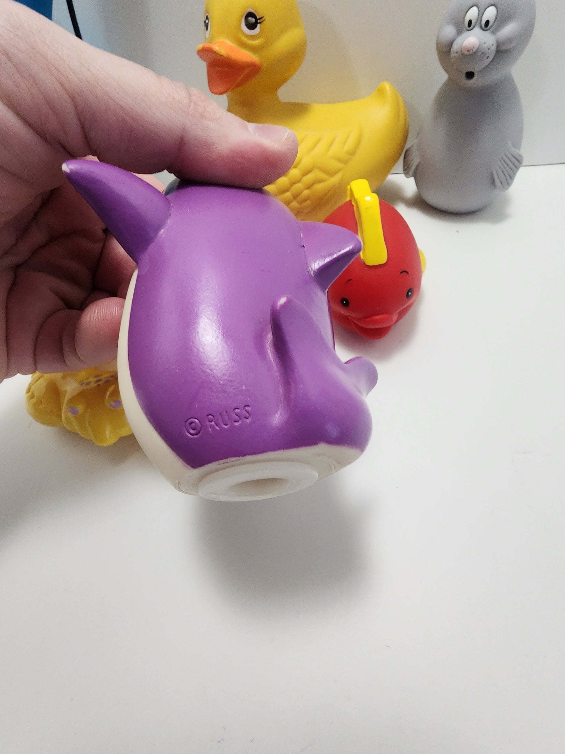 Bath Toys - 1977 Duck Knicker Bocker Figure - Russ - Russ Bath Toys - Animals - Rubber Duck