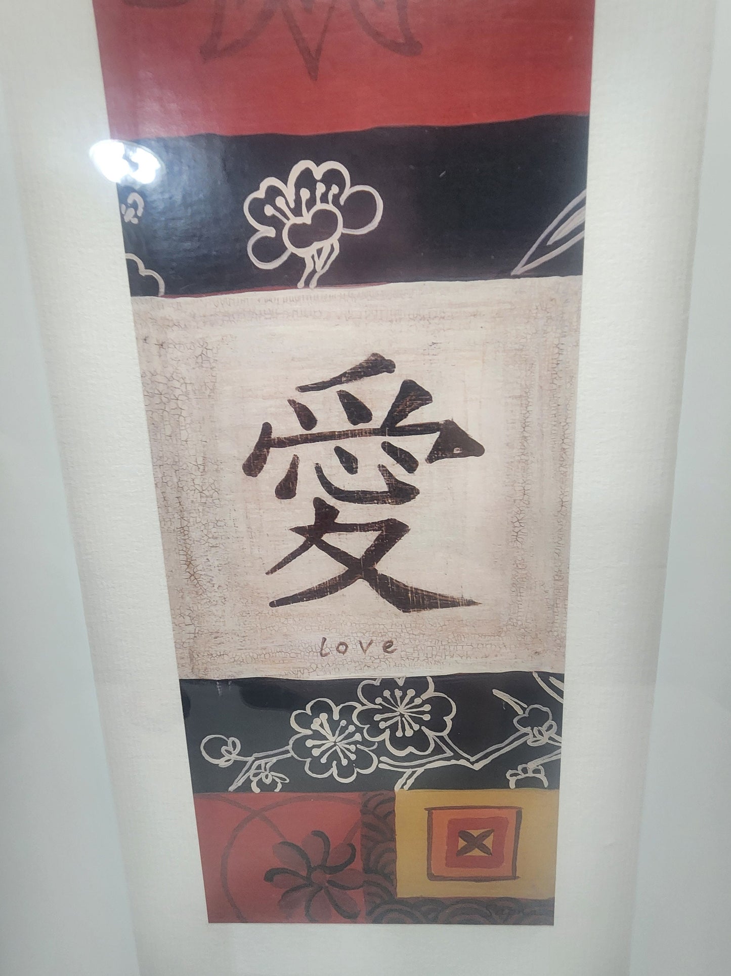 Chinese Love Calligraphy Collage Framed Picture Decor - Love - Wall Hangings - Chinese - Calligraphy