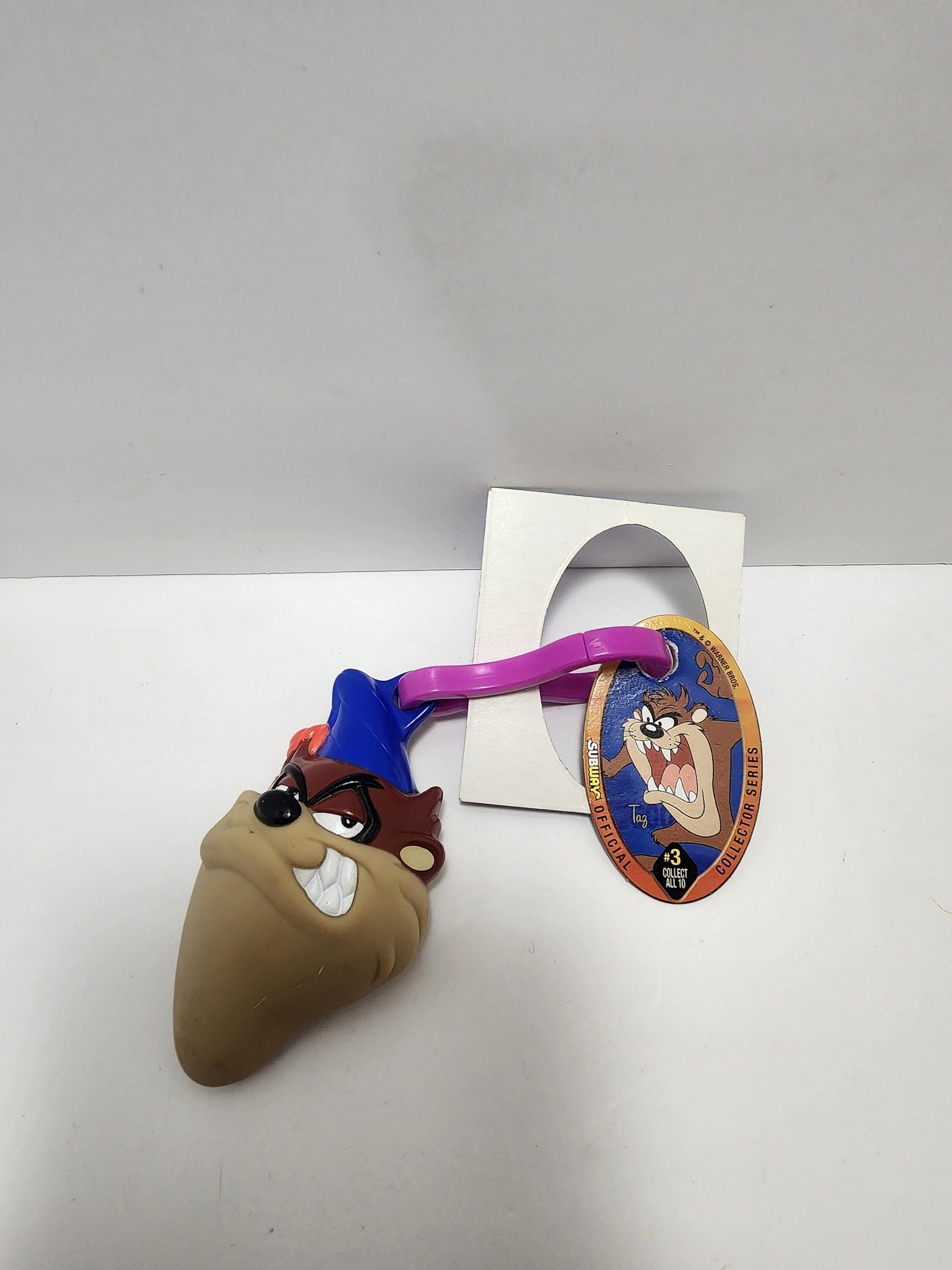 Tazmanian Devil Subway 1990s Collectable Keychain - Warner Brothers - Subway Toys - Tazmanian Devil - Looney Tunes