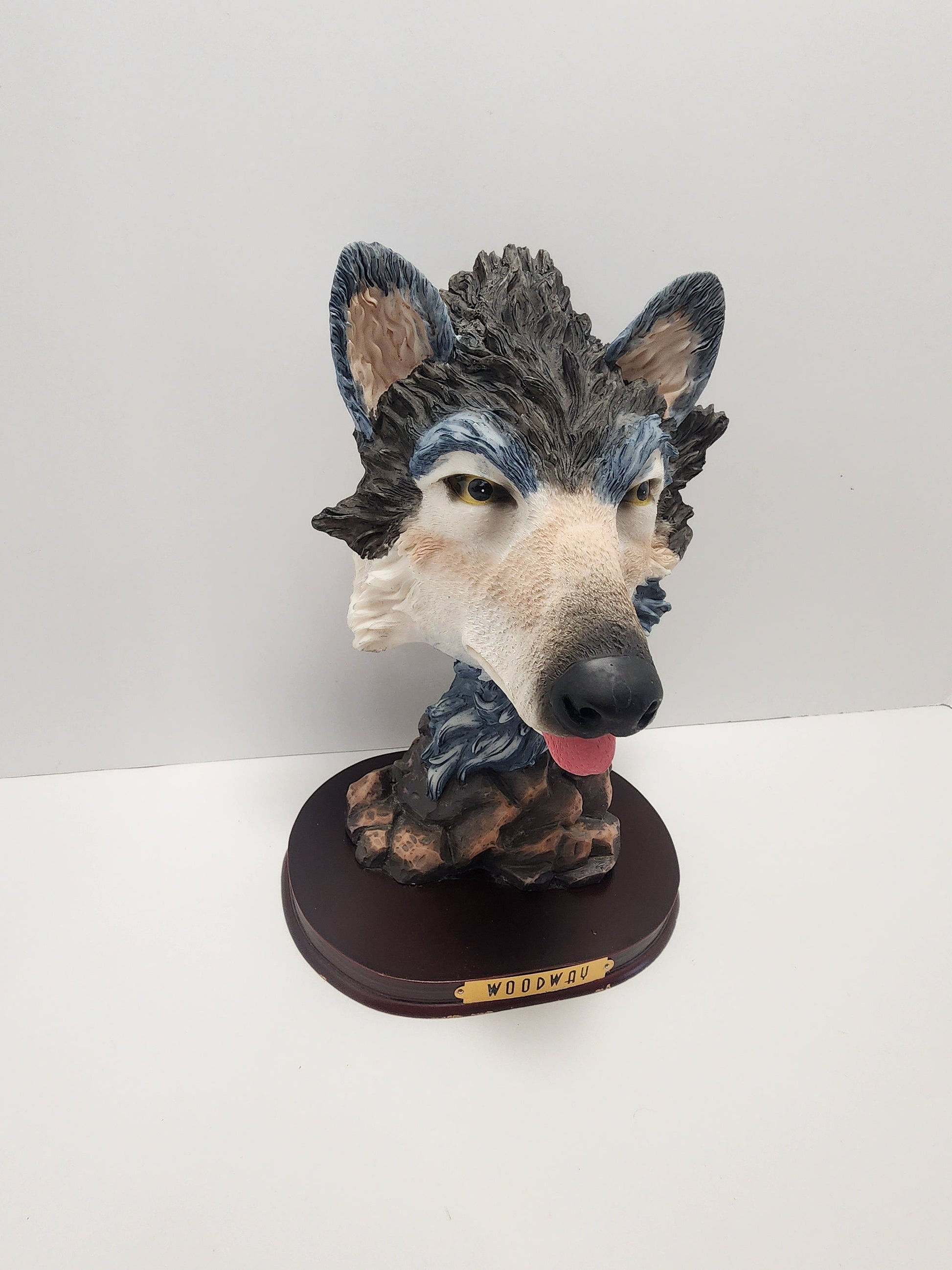 Woodway Wolf Head Figurine - Wolves - Wolf Figurines - Animals - Animal Heads