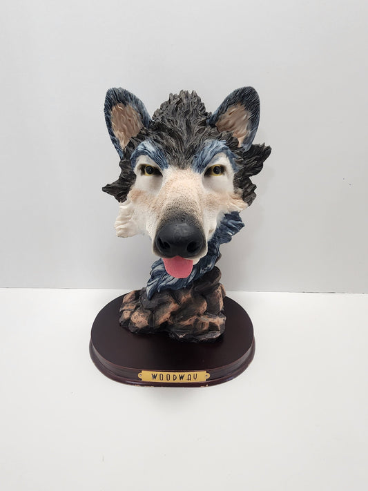 Woodway Wolf Head Figurine - Wolves - Wolf Figurines - Animals - Animal Heads