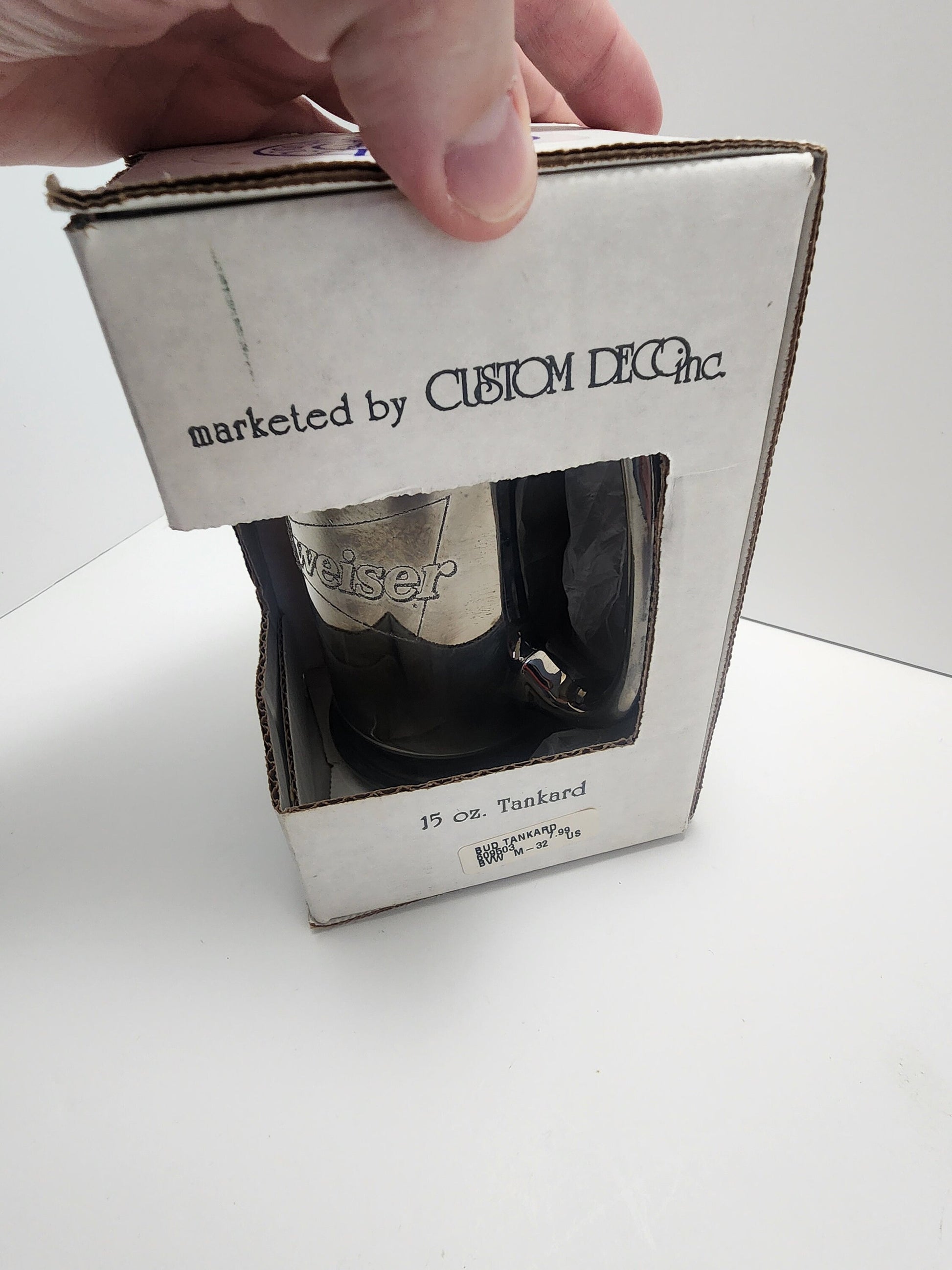 Anheuser Busch Budweiser Tankard Silver Mug In Box - Budweiser - Beer - Mugs - Tankard Mug - Vintage Budweiser