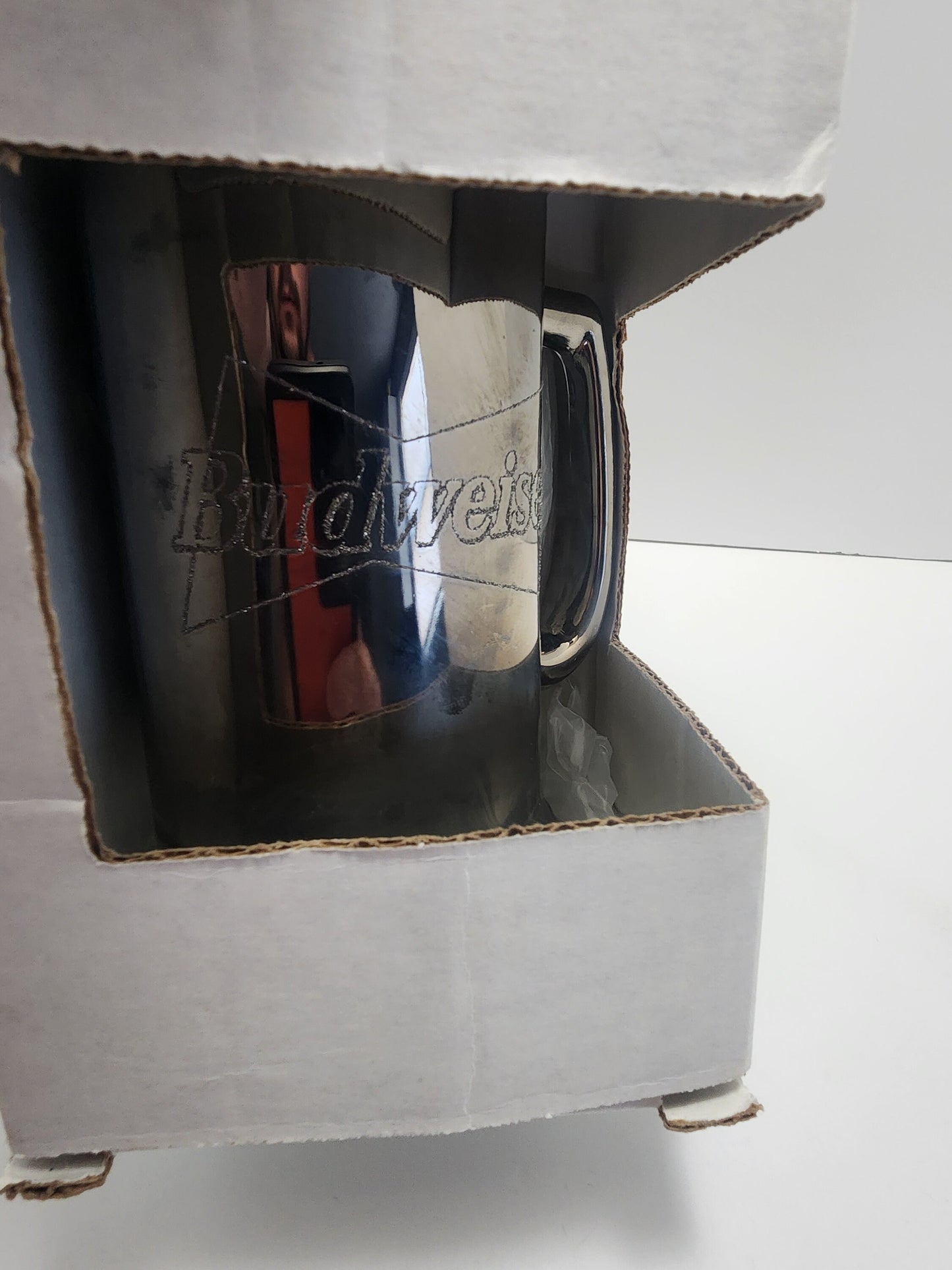 Anheuser Busch Budweiser Tankard Silver Mug In Box - Budweiser - Beer - Mugs - Tankard Mug - Vintage Budweiser