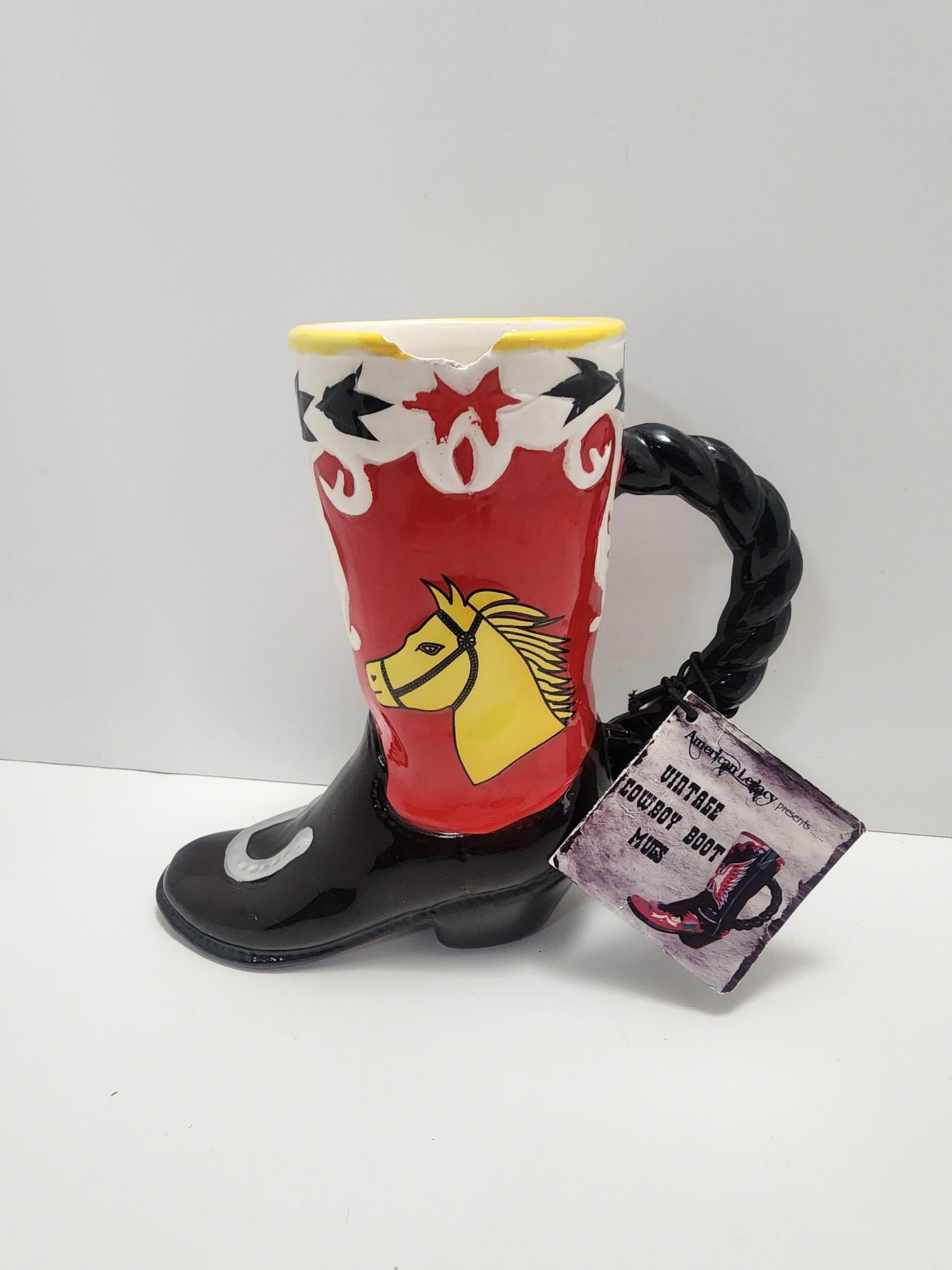 Ceramic Rare Vintage Western Cowboys Boot Mug - Cowboys - Cowboy Boot - Mugs - Ceramic Mug - Gift Mugs