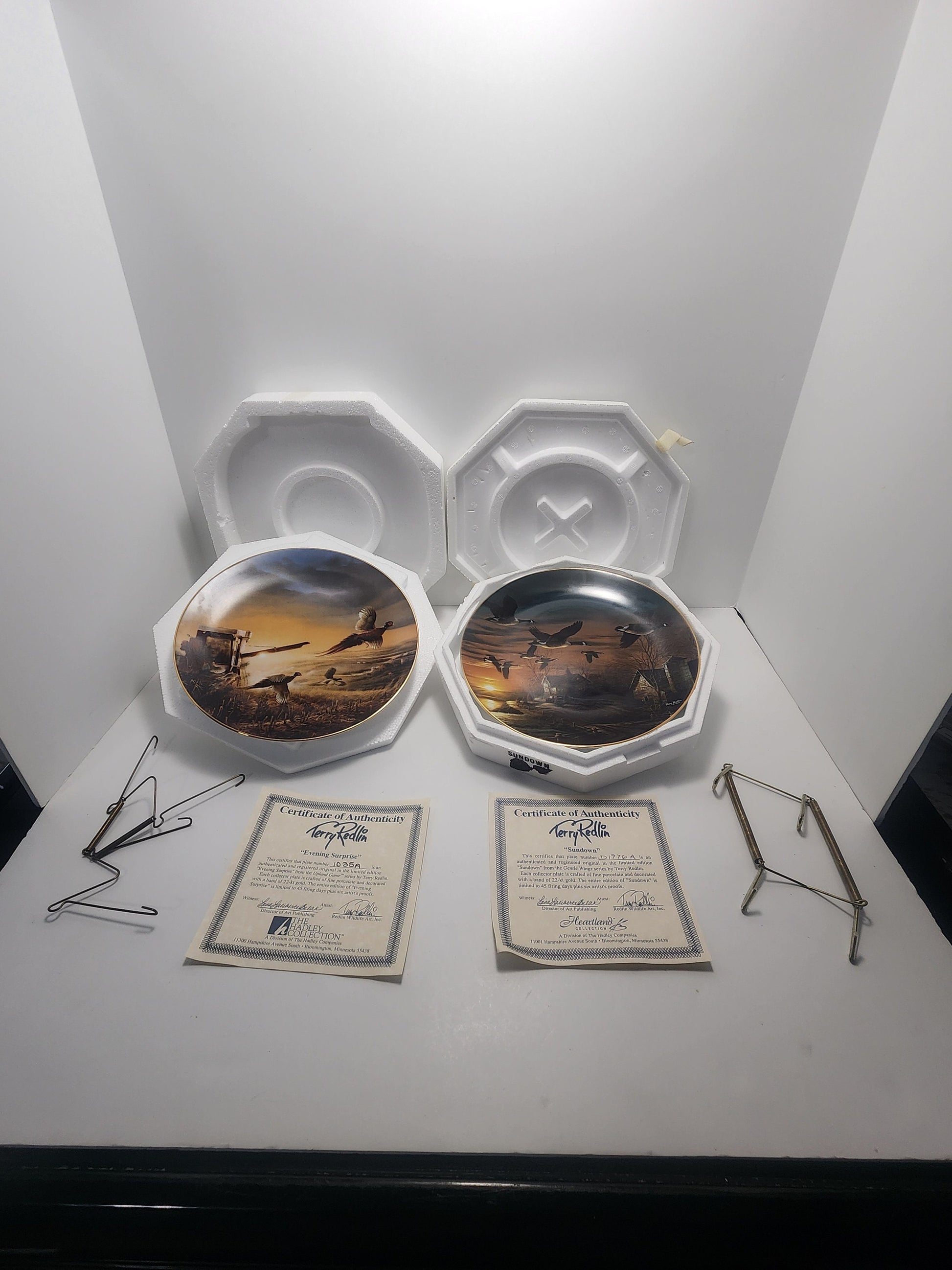 Terry Redlin 1990s Collectable Special Edition Plate Silent Sunset - Collector Plate - Special Edition - Sunset - Wildlife Decor - Plates