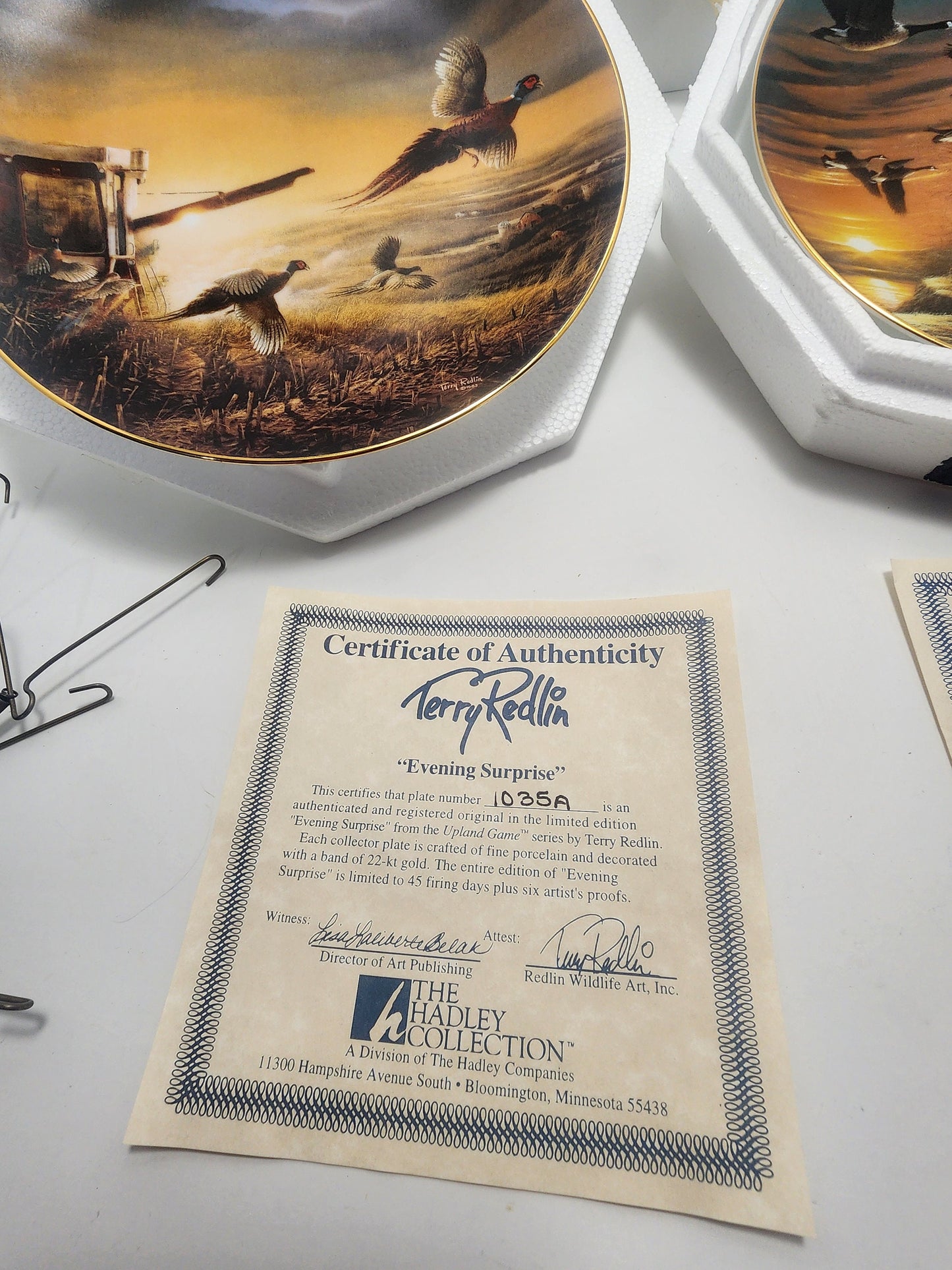 Terry Redlin 1990s Collectable Special Edition Plate Silent Sunset - Collector Plate - Special Edition - Sunset - Wildlife Decor - Plates