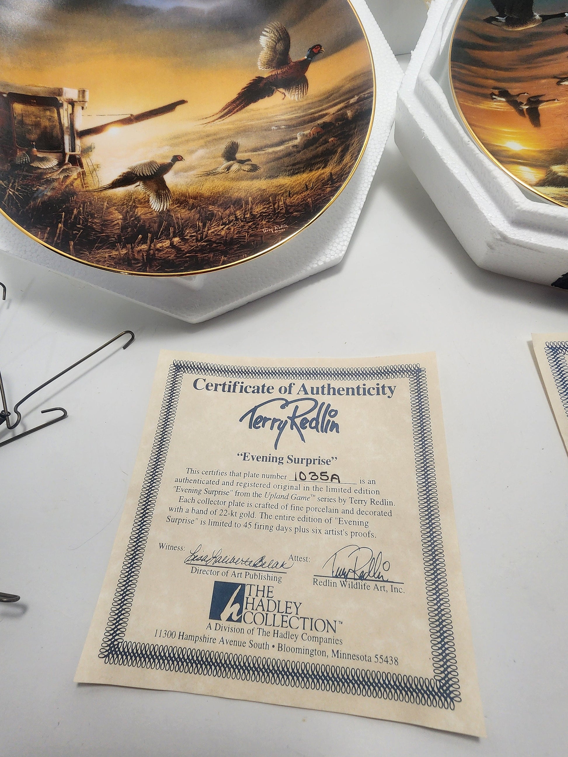 Terry Redlin 1990s Collectable Special Edition Plate Silent Sunset - Collector Plate - Special Edition - Sunset - Wildlife Decor - Plates