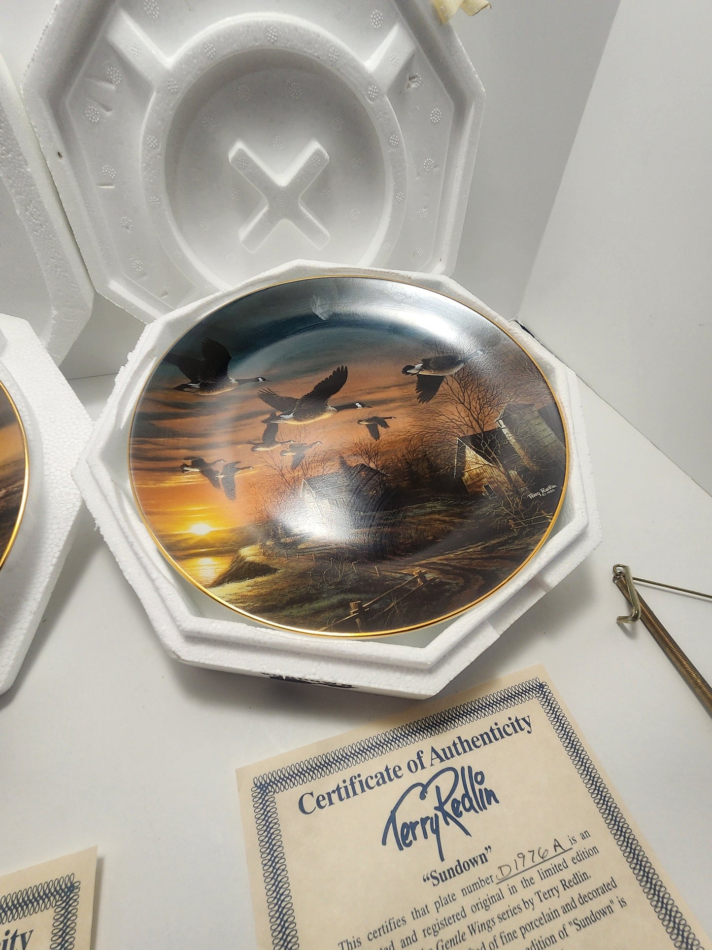 Terry Redlin 1990s Collectable Special Edition Plate Silent Sunset - Collector Plate - Special Edition - Sunset - Wildlife Decor - Plates