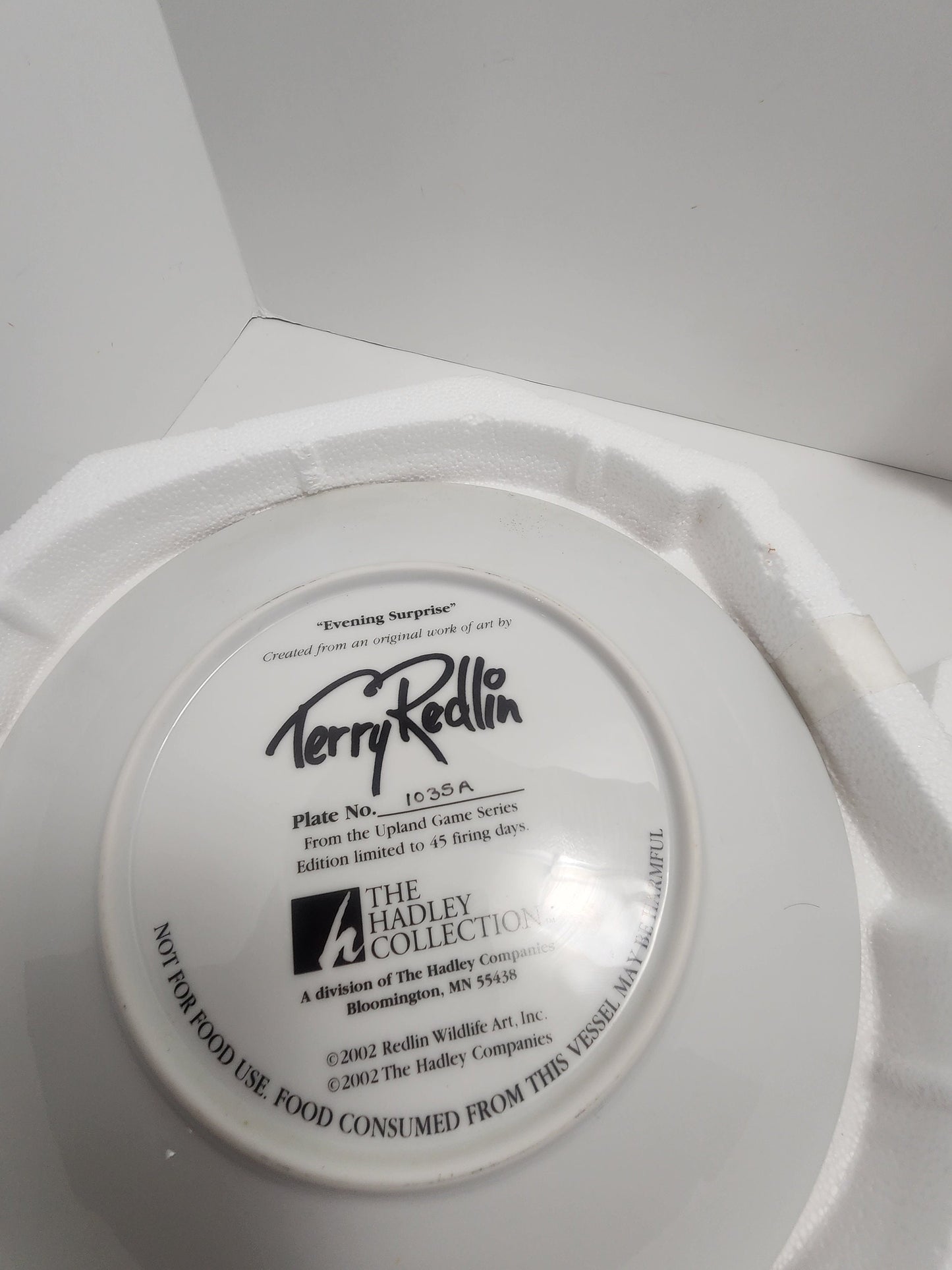 Terry Redlin 1990s Collectable Special Edition Plate Silent Sunset - Collector Plate - Special Edition - Sunset - Wildlife Decor - Plates