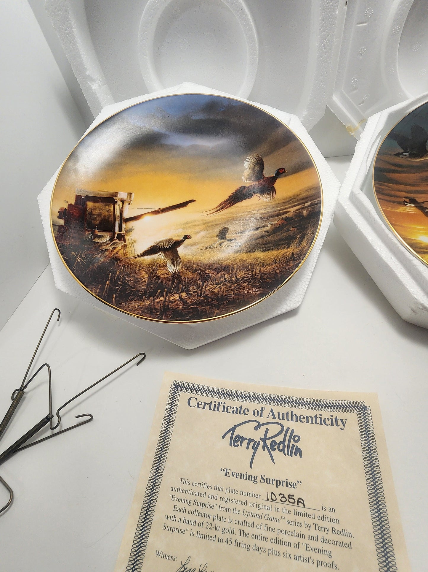 Terry Redlin 1990s Collectable Special Edition Plate Silent Sunset - Collector Plate - Special Edition - Sunset - Wildlife Decor - Plates