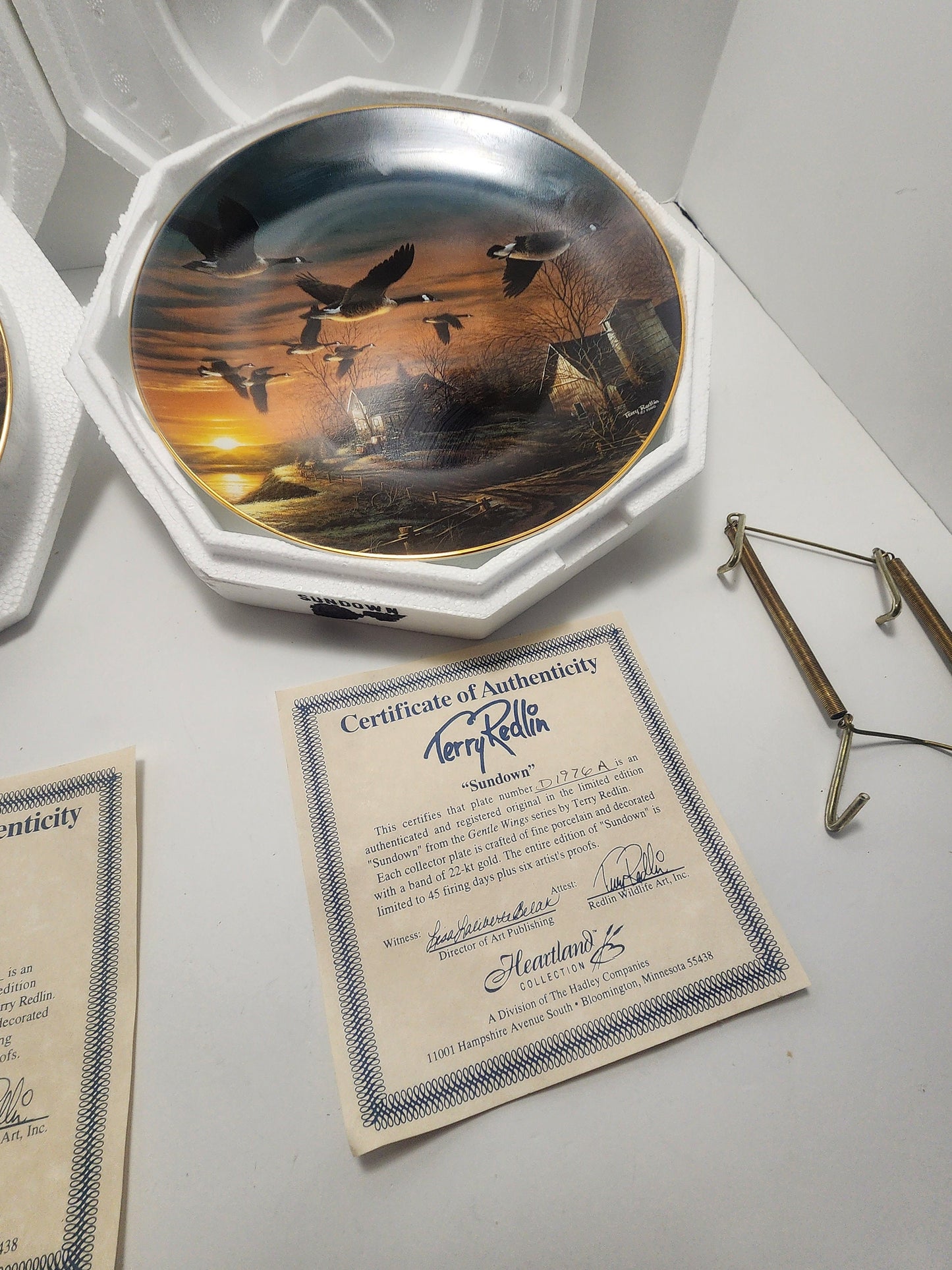 Terry Redlin 1990s Collectable Special Edition Plate Silent Sunset - Collector Plate - Special Edition - Sunset - Wildlife Decor - Plates