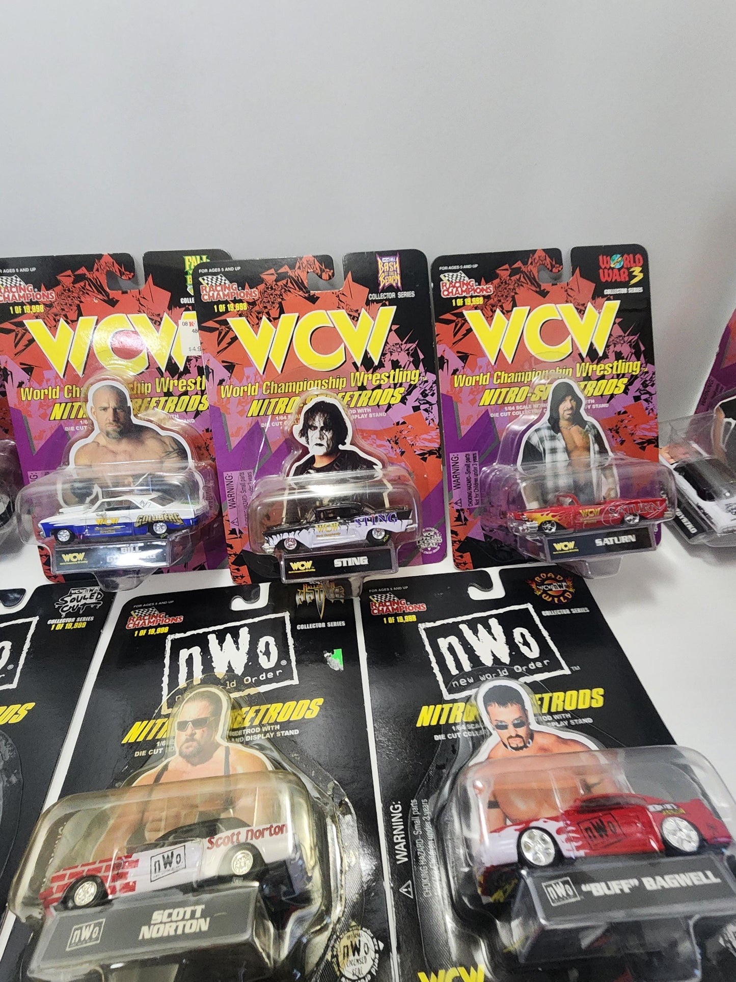 WCW Racing Champions Collectable Cars - Sting - Kevin Nash - Goldberg - Racing Champions - Cars - Wrestling - Wcw