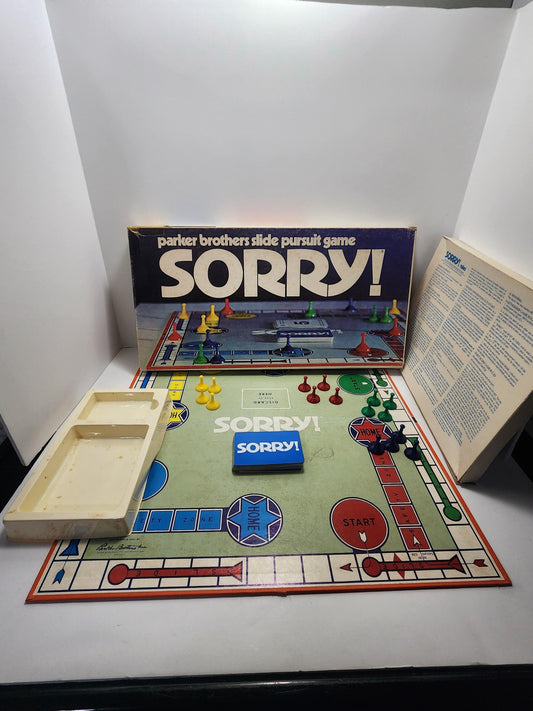 1972 Sorry Parker Brothers Vintage Board Games - Board Games - Sorry - Family Games - Vintage Games