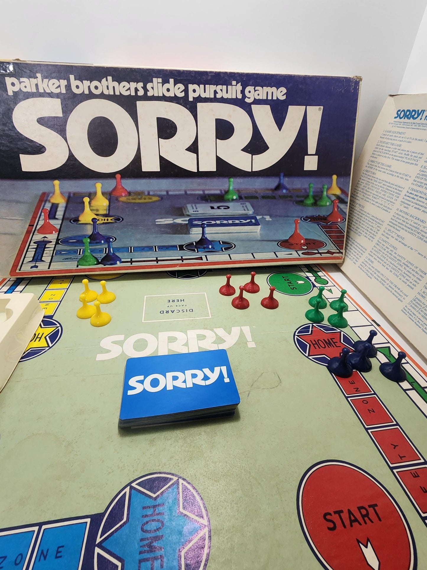 1972 Sorry Parker Brothers Vintage Board Games - Board Games - Sorry - Family Games - Vintage Games