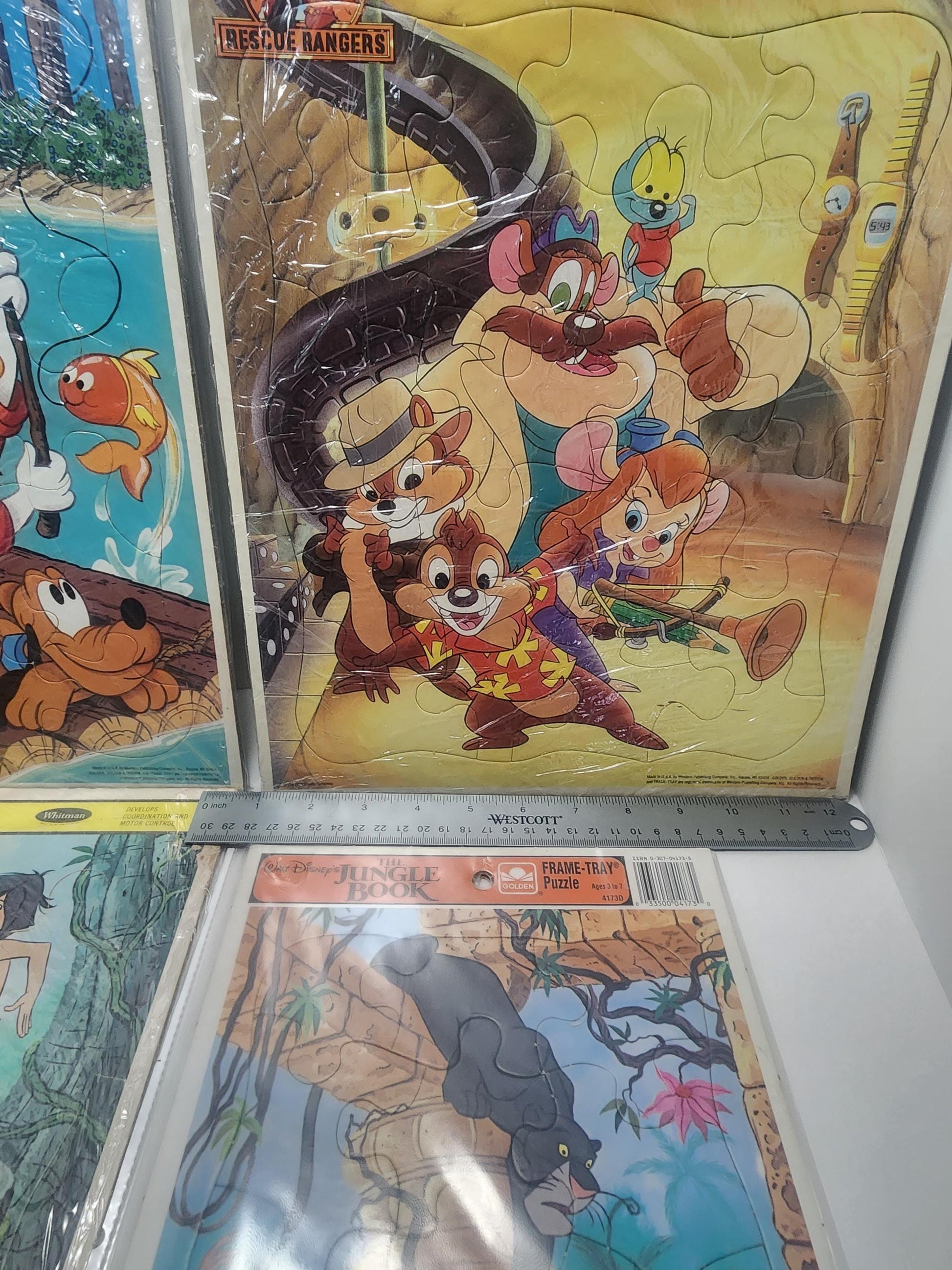 Vintage Puzzles - Rescur Rangers - Chip & Dale - Jungle Book - Mickey Mouse - Children's Puzzles - Puzzles - Decor - Cartoons