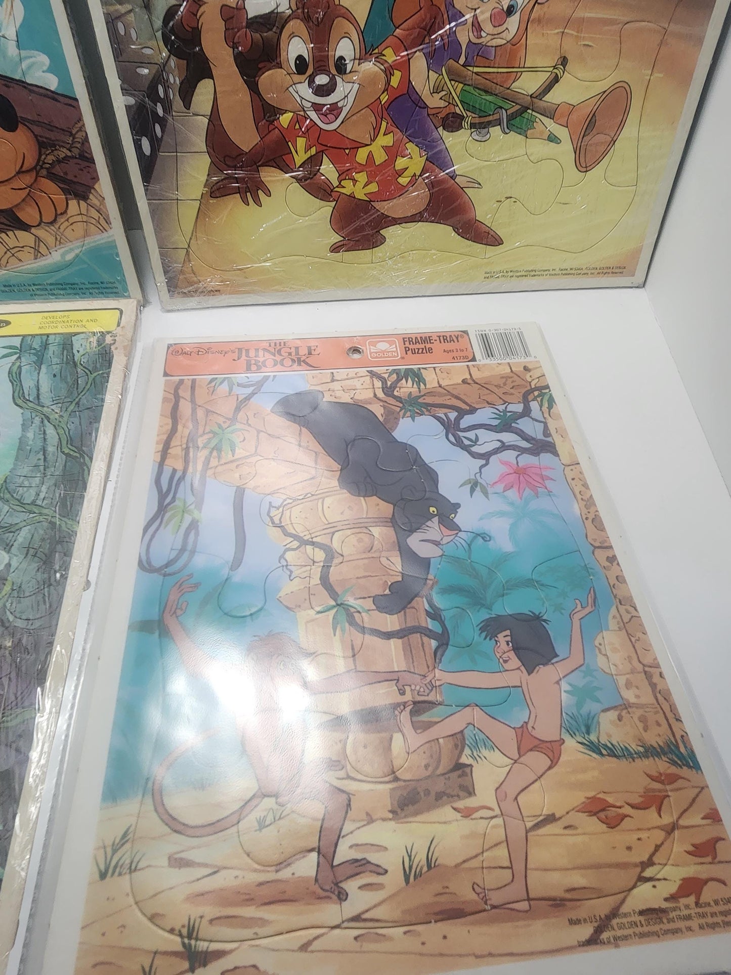 Vintage Puzzles - Rescur Rangers - Chip & Dale - Jungle Book - Mickey Mouse - Children's Puzzles - Puzzles - Decor - Cartoons