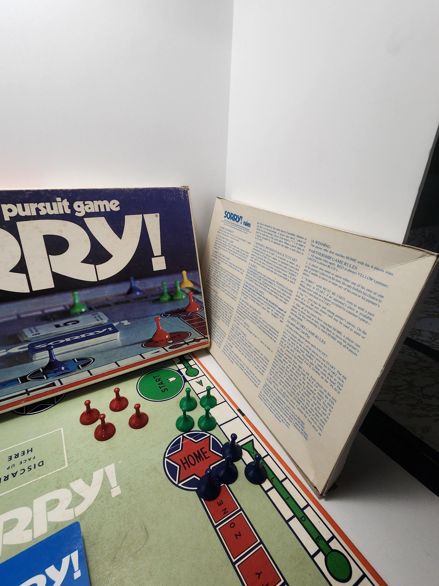1972 Sorry Parker Brothers Vintage Board Games - Board Games - Sorry - Family Games - Vintage Games