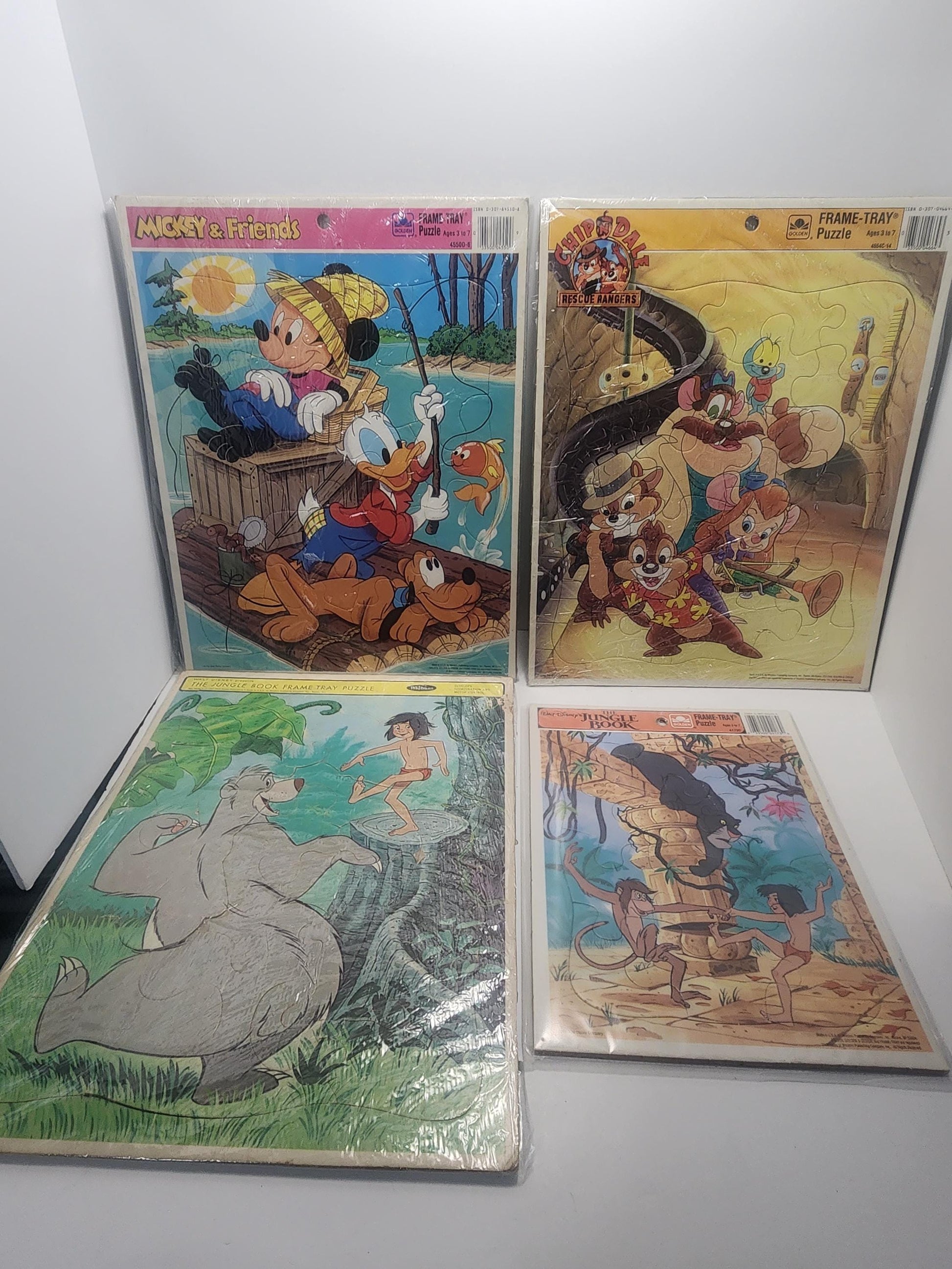 Vintage Puzzles - Rescur Rangers - Chip & Dale - Jungle Book - Mickey Mouse - Children's Puzzles - Puzzles - Decor - Cartoons