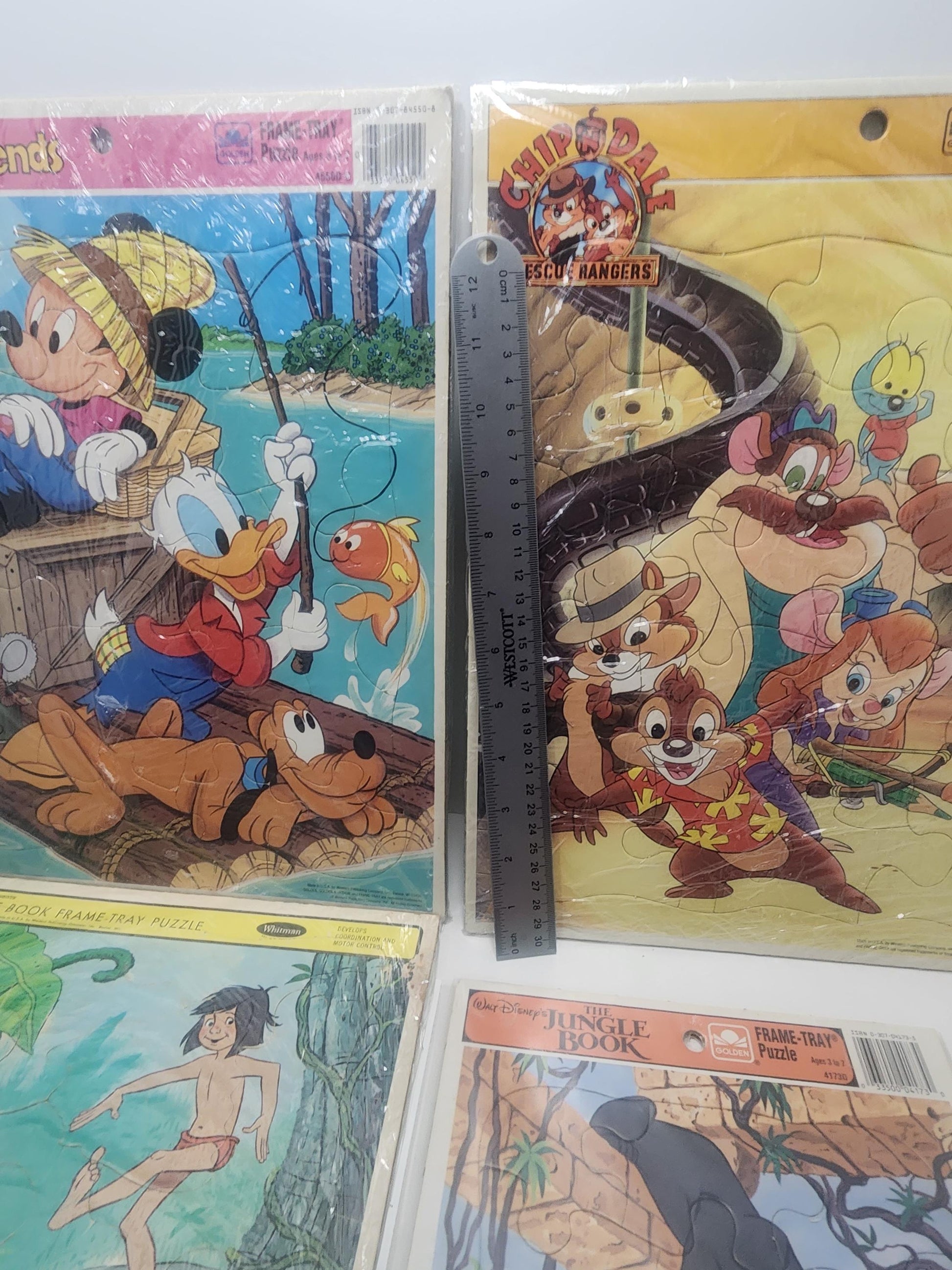 Vintage Puzzles - Rescur Rangers - Chip & Dale - Jungle Book - Mickey Mouse - Children's Puzzles - Puzzles - Decor - Cartoons
