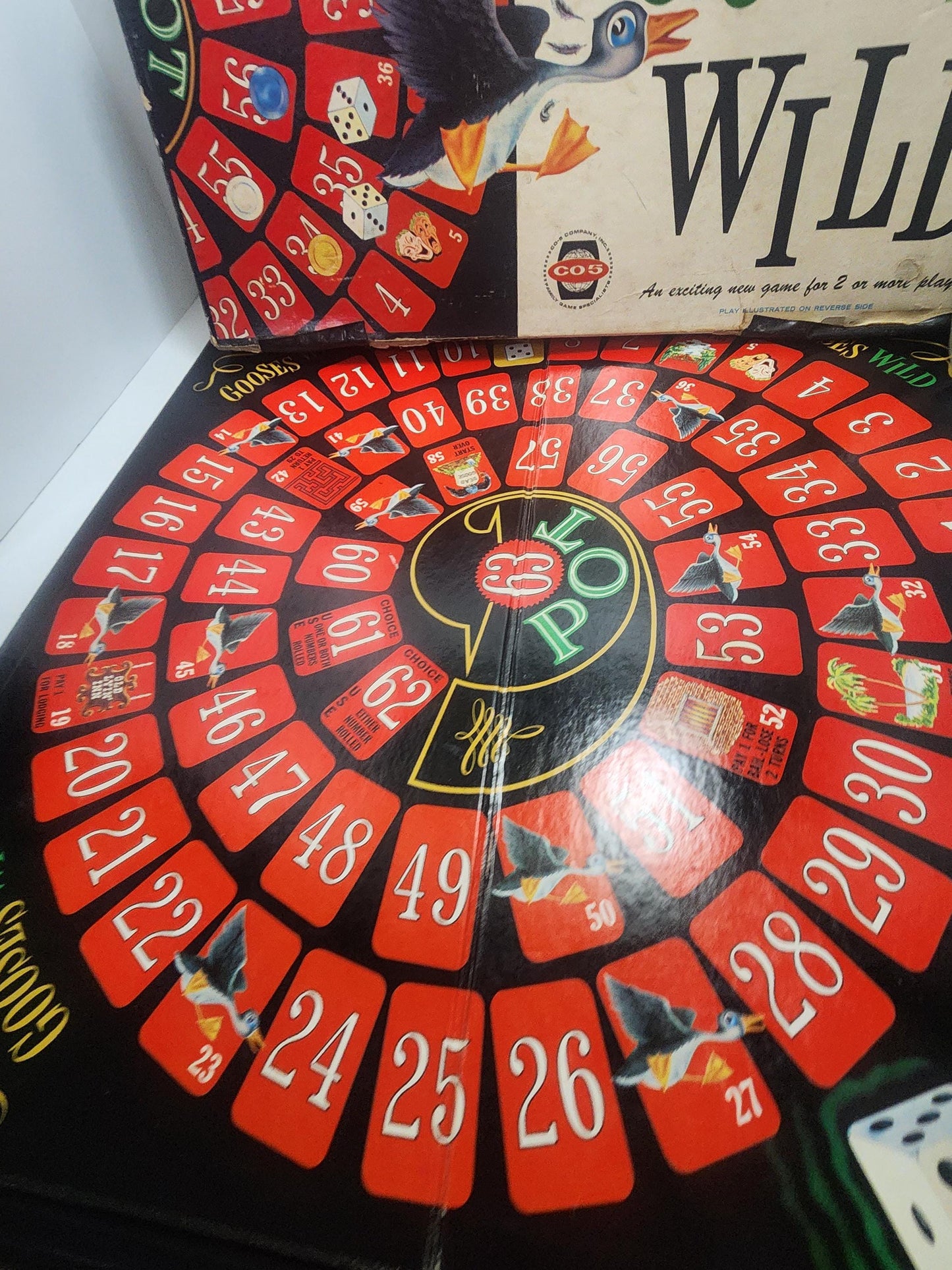 1966 Vintage Gooses Wild Board Game - Gooses Wild - Casino - Casino Games - Family Game Night - Board Games - Vintage Games