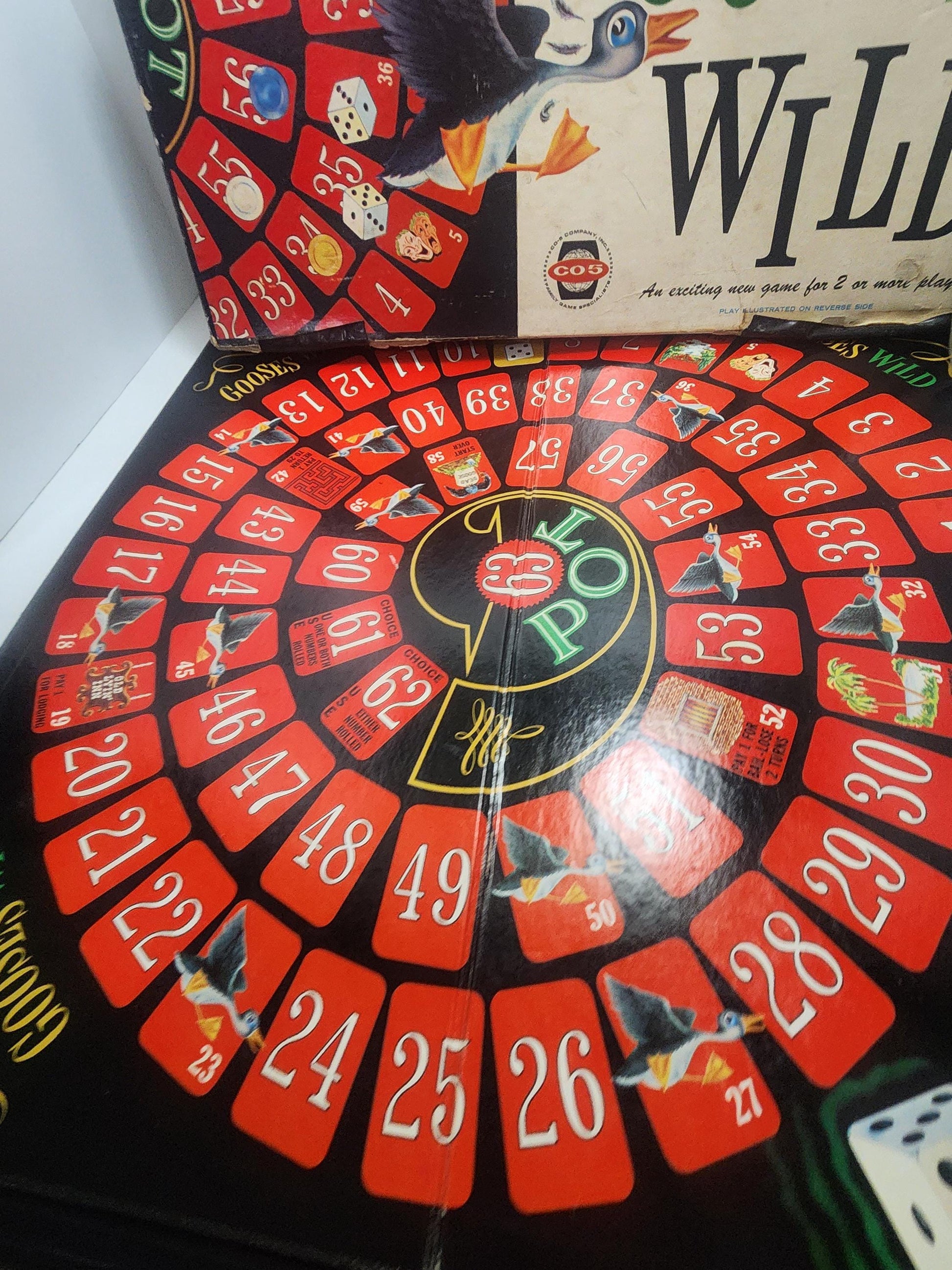 1966 Vintage Gooses Wild Board Game - Gooses Wild - Casino - Casino Games - Family Game Night - Board Games - Vintage Games