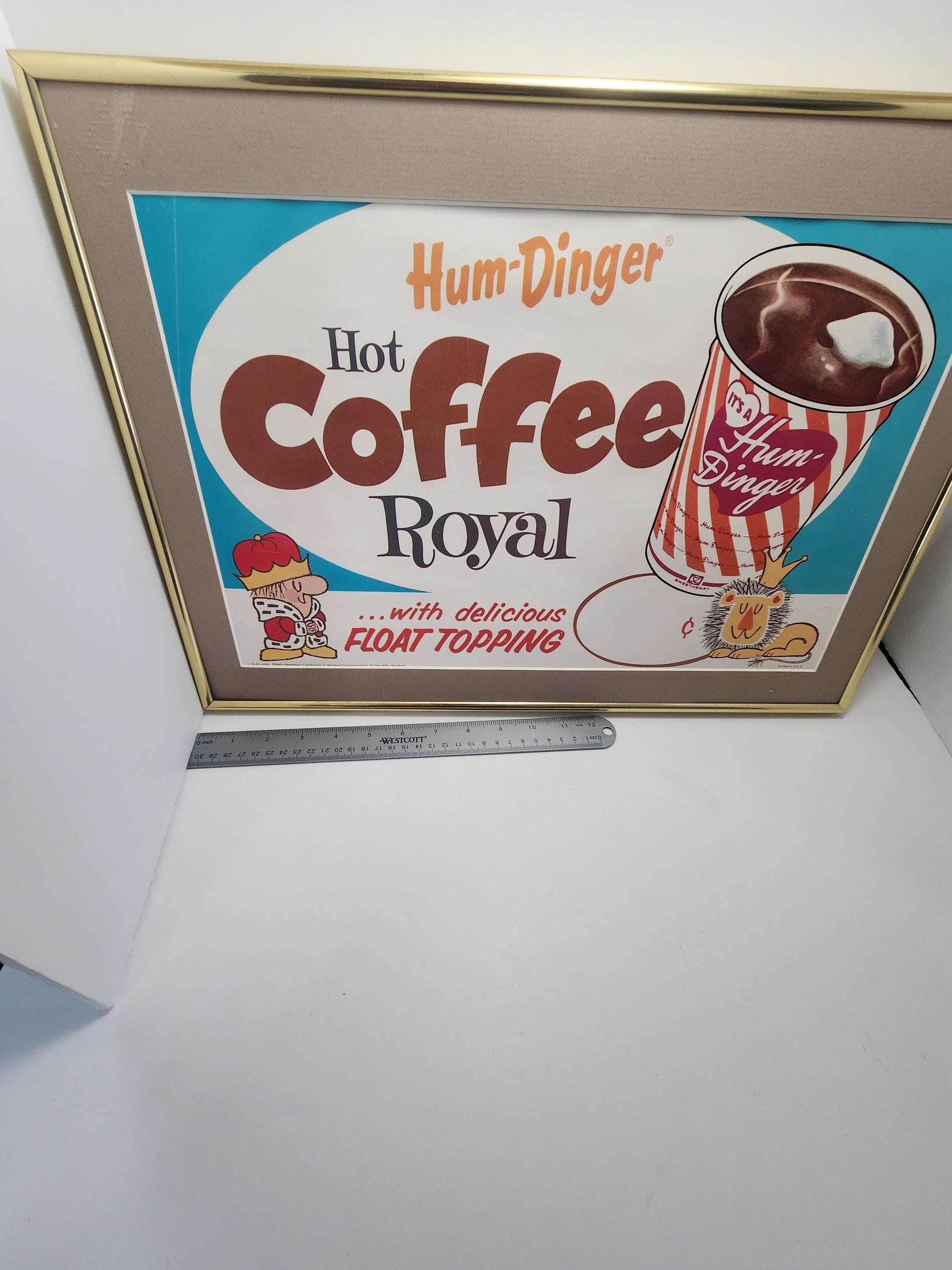 1963 Sweetheart Cup Royal Coffee Hum Dinger Coffe Advertisment Wall Hanging - Advertisments - Humdinger - Hum Dinger - Coffee - Royal Coffee