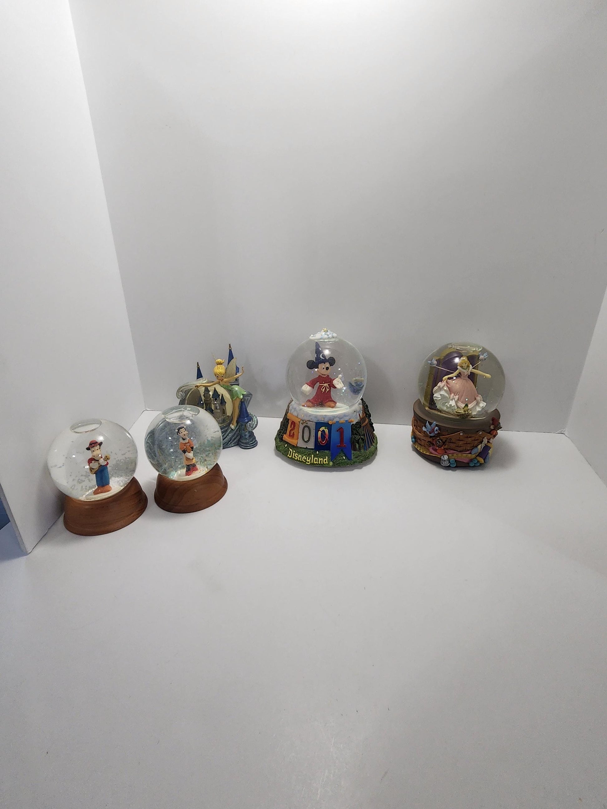 Walt Disney Vintage Snowglobes - Mickey Mouse - Music Boxes - Cinderella - Carabelle Cow - Horace Horsecollar - Vintage Disney - Sorcerer