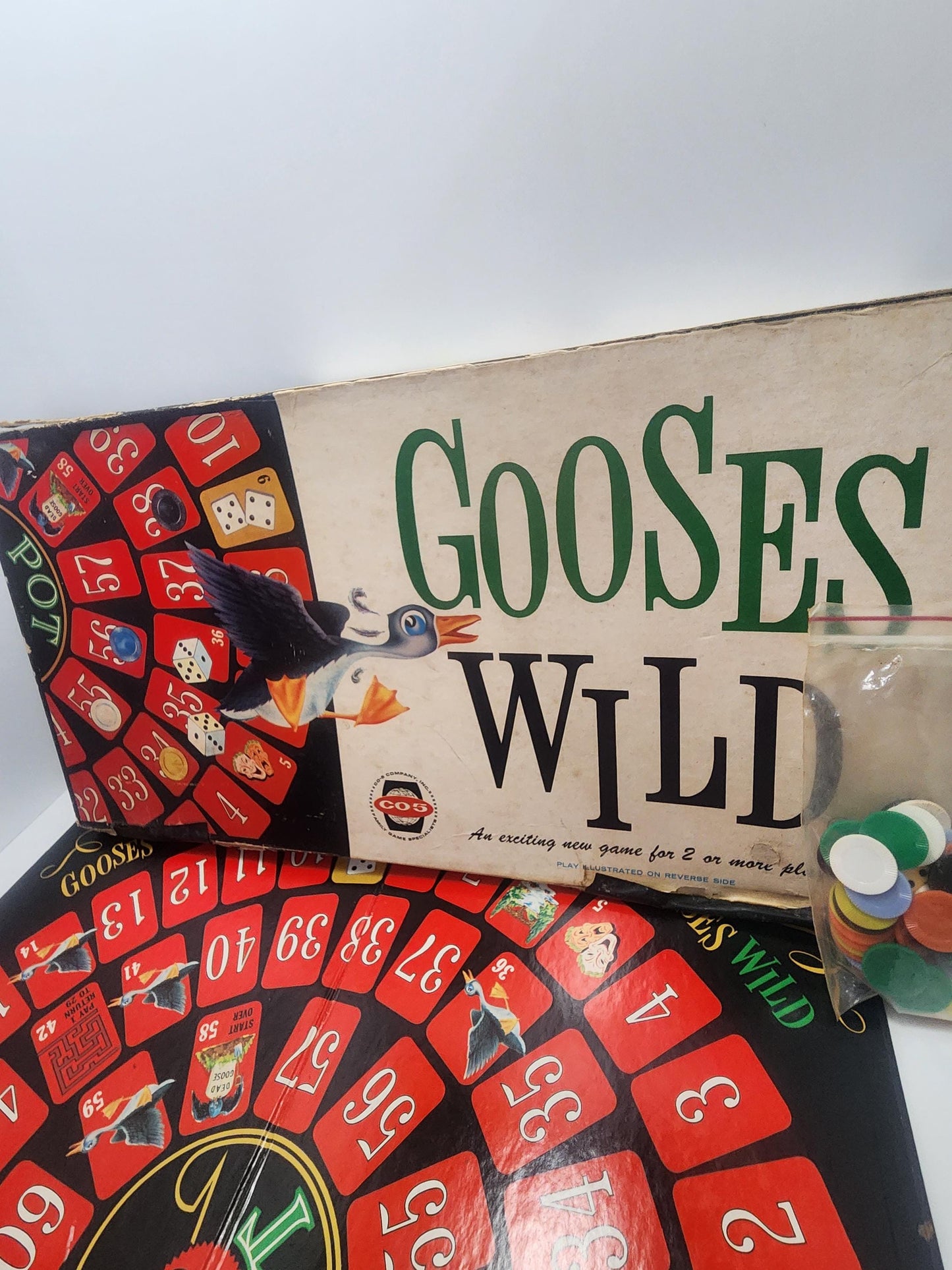 1966 Vintage Gooses Wild Board Game - Gooses Wild - Casino - Casino Games - Family Game Night - Board Games - Vintage Games