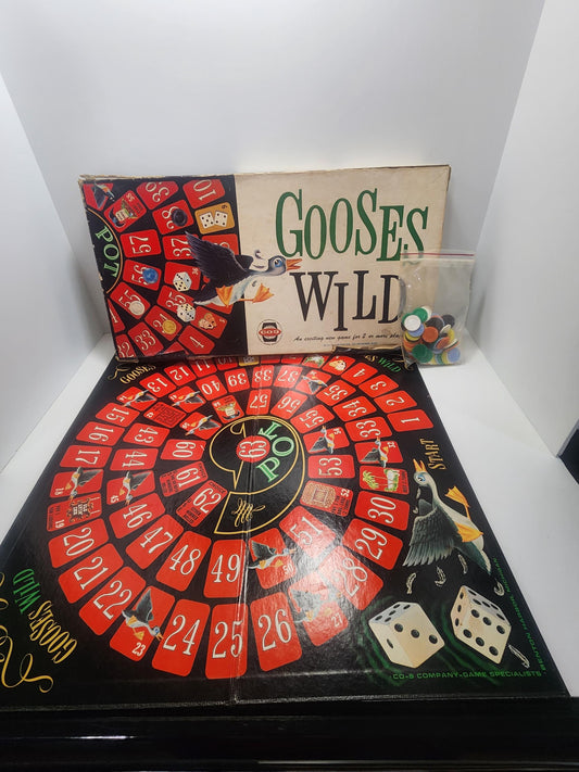1966 Vintage Gooses Wild Board Game - Gooses Wild - Casino - Casino Games - Family Game Night - Board Games - Vintage Games