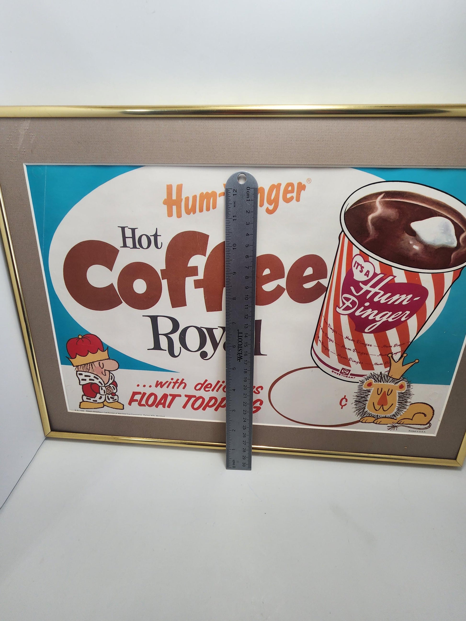 1963 Sweetheart Cup Royal Coffee Hum Dinger Coffe Advertisment Wall Hanging - Advertisments - Humdinger - Hum Dinger - Coffee - Royal Coffee