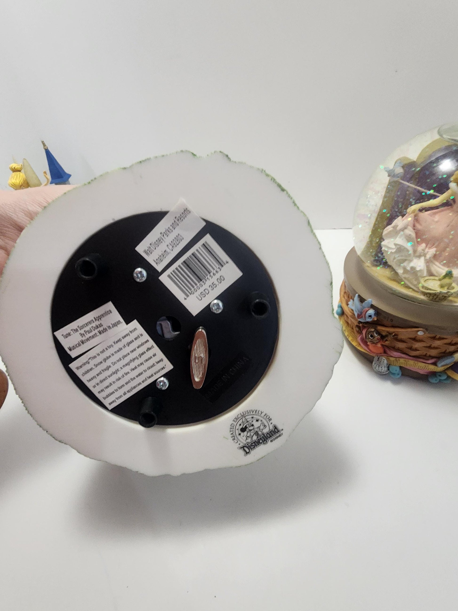 Walt Disney Vintage Snowglobes - Mickey Mouse - Music Boxes - Cinderella - Carabelle Cow - Horace Horsecollar - Vintage Disney - Sorcerer