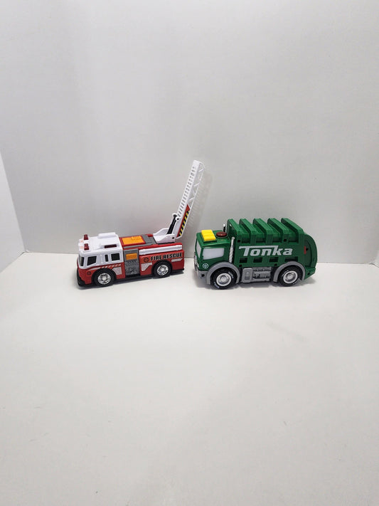 Tonka Toy Vehicles - Garbage Truck - Firetruck - Pretend Play - Tonka - Tonka Toys - Toy Firetruck