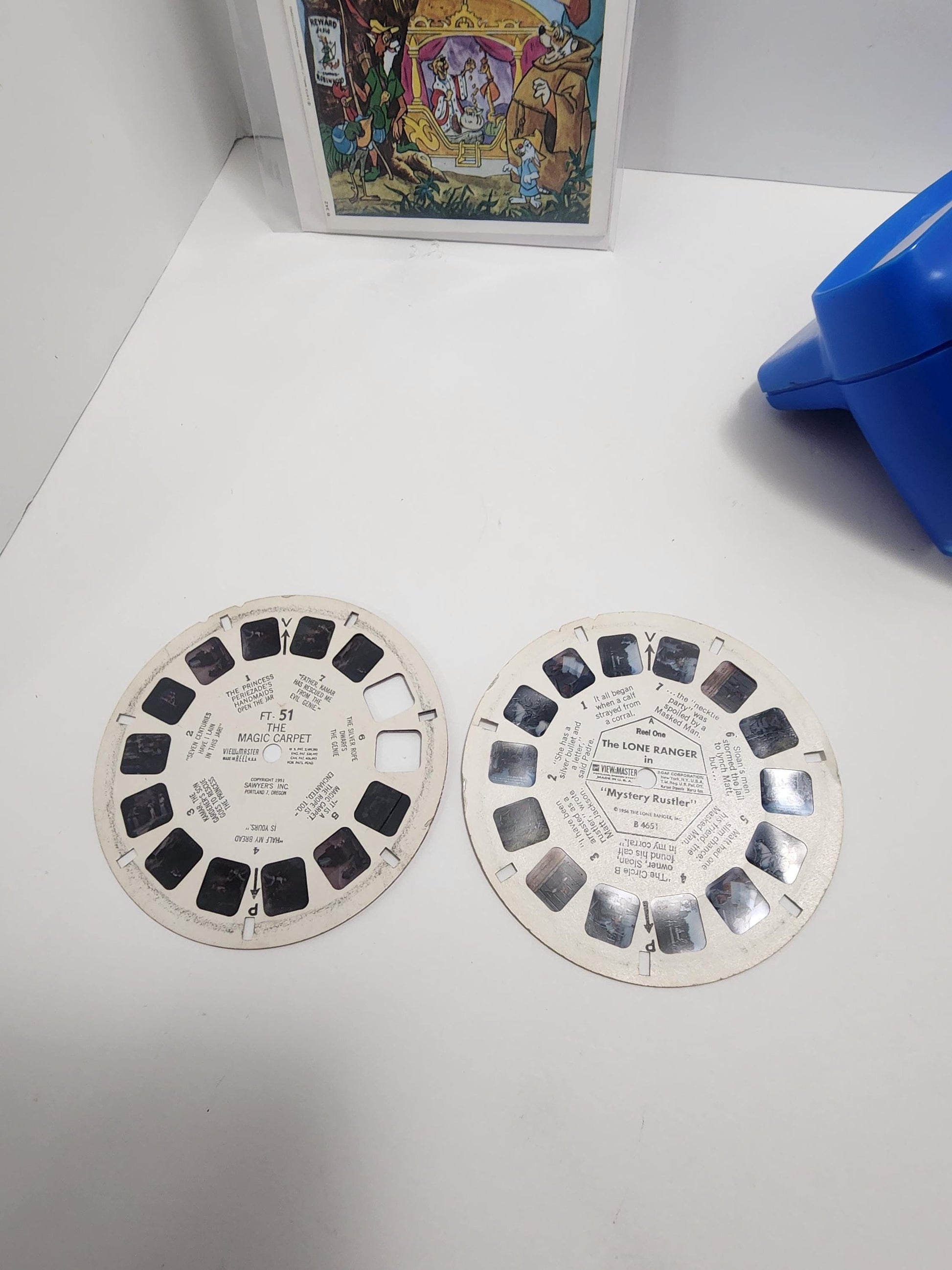 Viewmaster And Vintage Reels - View Master - Viewmaster Reels - Robin Hood - Donald Duck - Vintage Toys - Magic Carpet - Lone Ranger