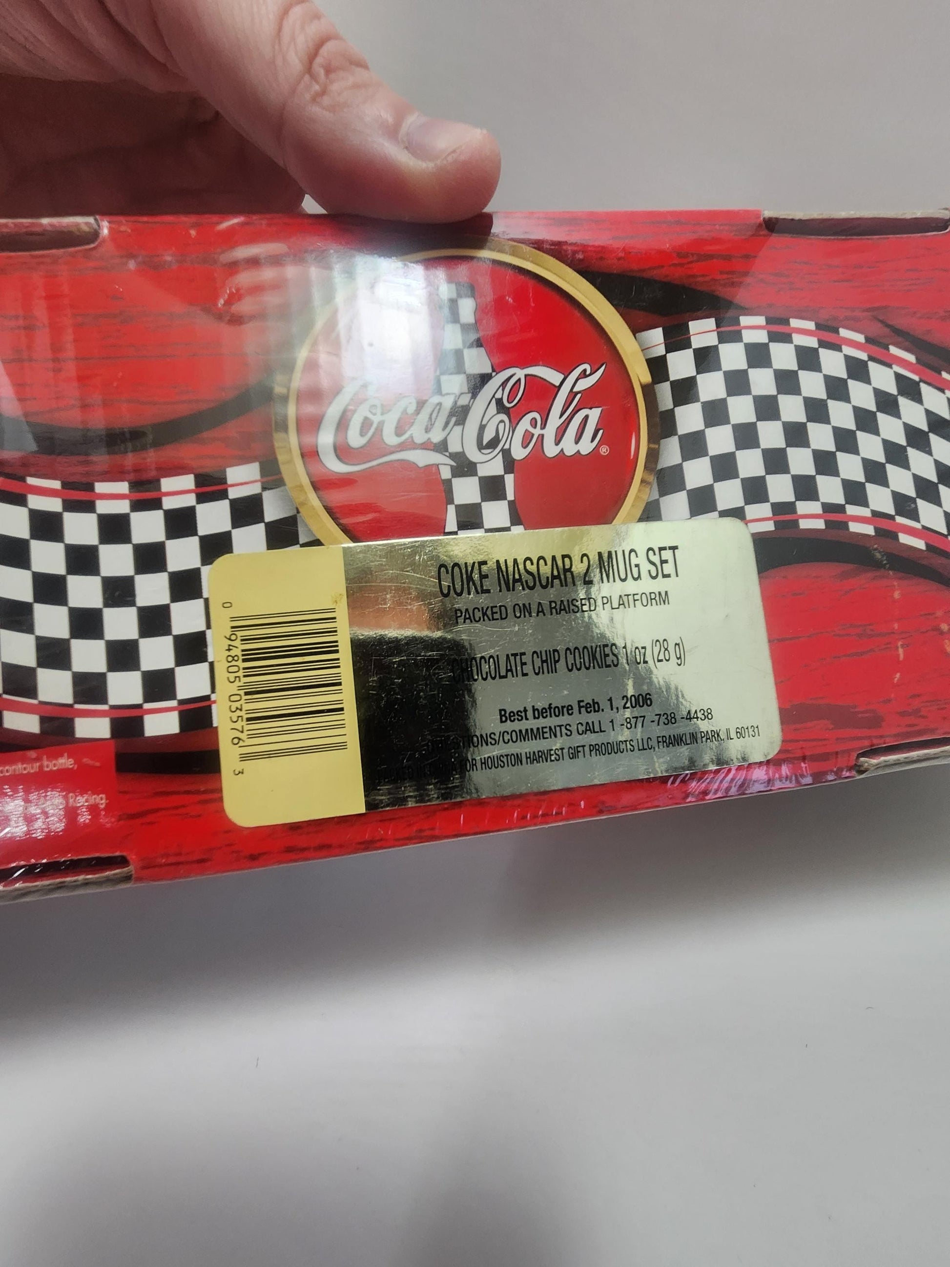 Coca Cola Nascar 2 Mug Gift Set Chocolate Chip Cookies New In Box - Nascar - Gift Set - Mugs - Coffe Mugs - Coca Cola - Coke