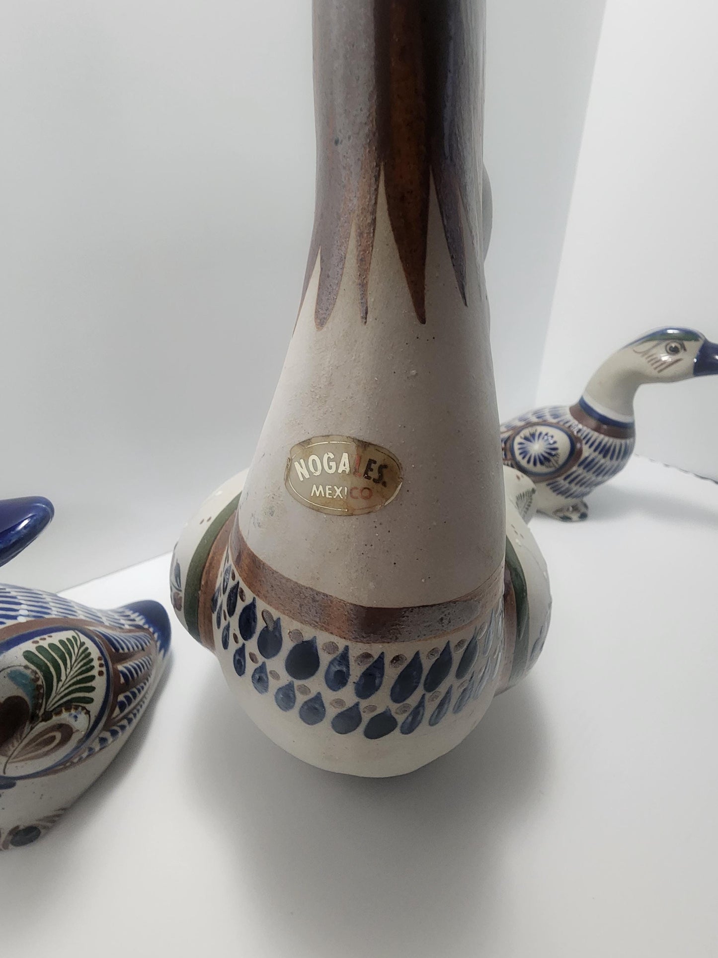 Vintage Nogales Mexican Pottery Folk Art Duck Birds - Pottery - Mexican - Mexican Pottery - Mexico - Ducks - Pottery Ducks - Hand Made