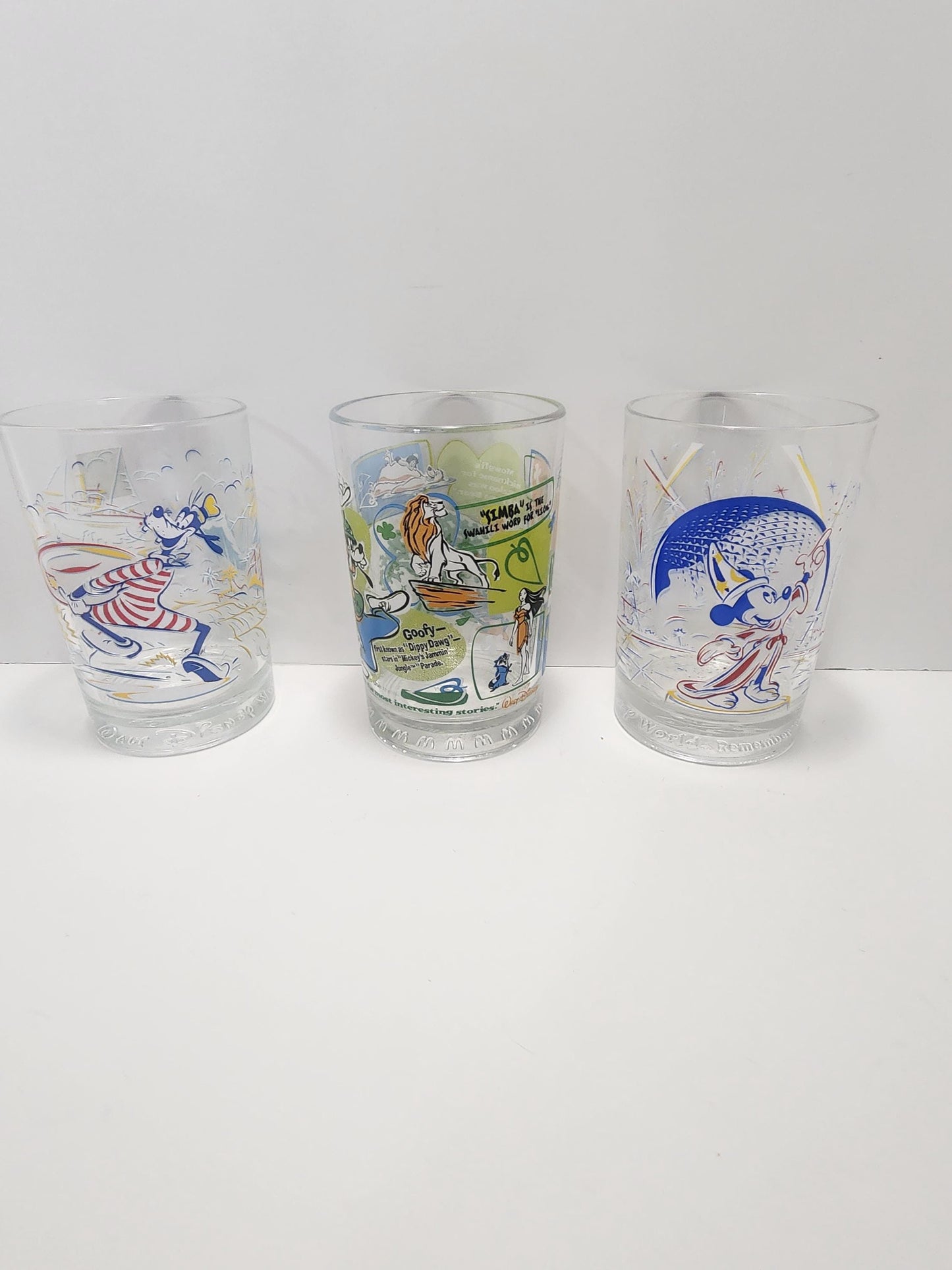 Disney Vintage Character Glasses - 100 Years Of Magic - Disney 25th Anniversary - Disney - Character Glasses - Mickey Mouse - Lion King