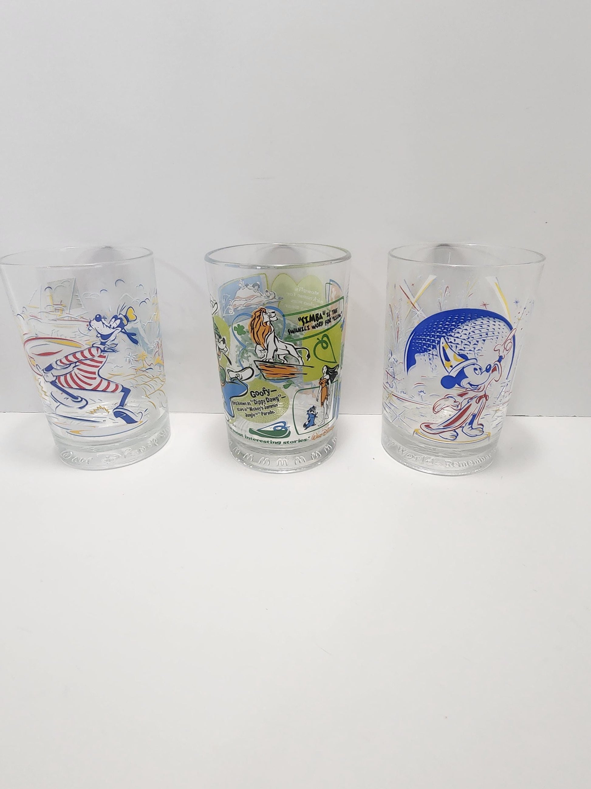 Disney Vintage Character Glasses - 100 Years Of Magic - Disney 25th Anniversary - Disney - Character Glasses - Mickey Mouse - Lion King